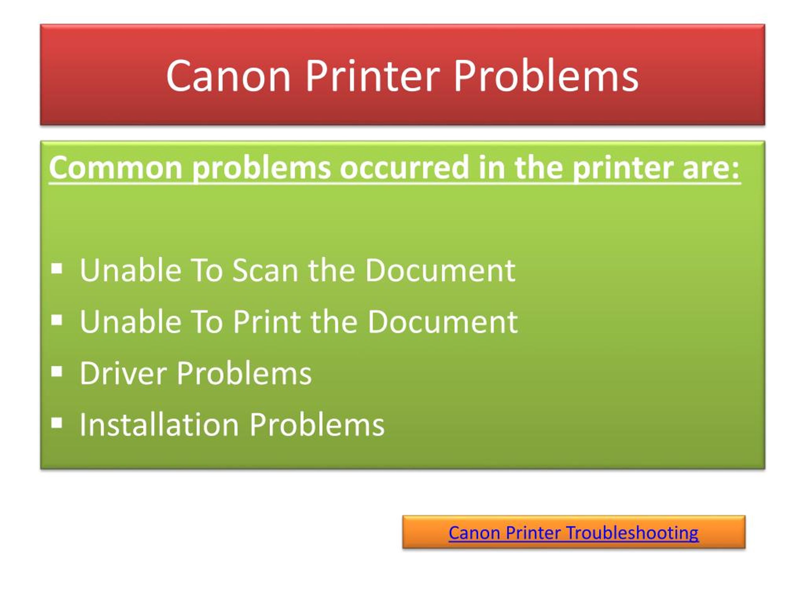 PPT Canon Printer Troubleshooting PowerPoint Presentation, free