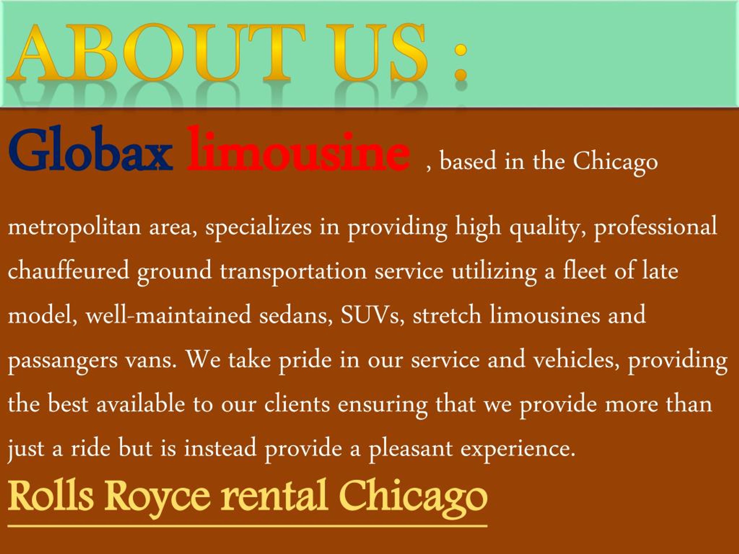 PPT Rolls Royce rental Chicago PowerPoint Presentation, free download