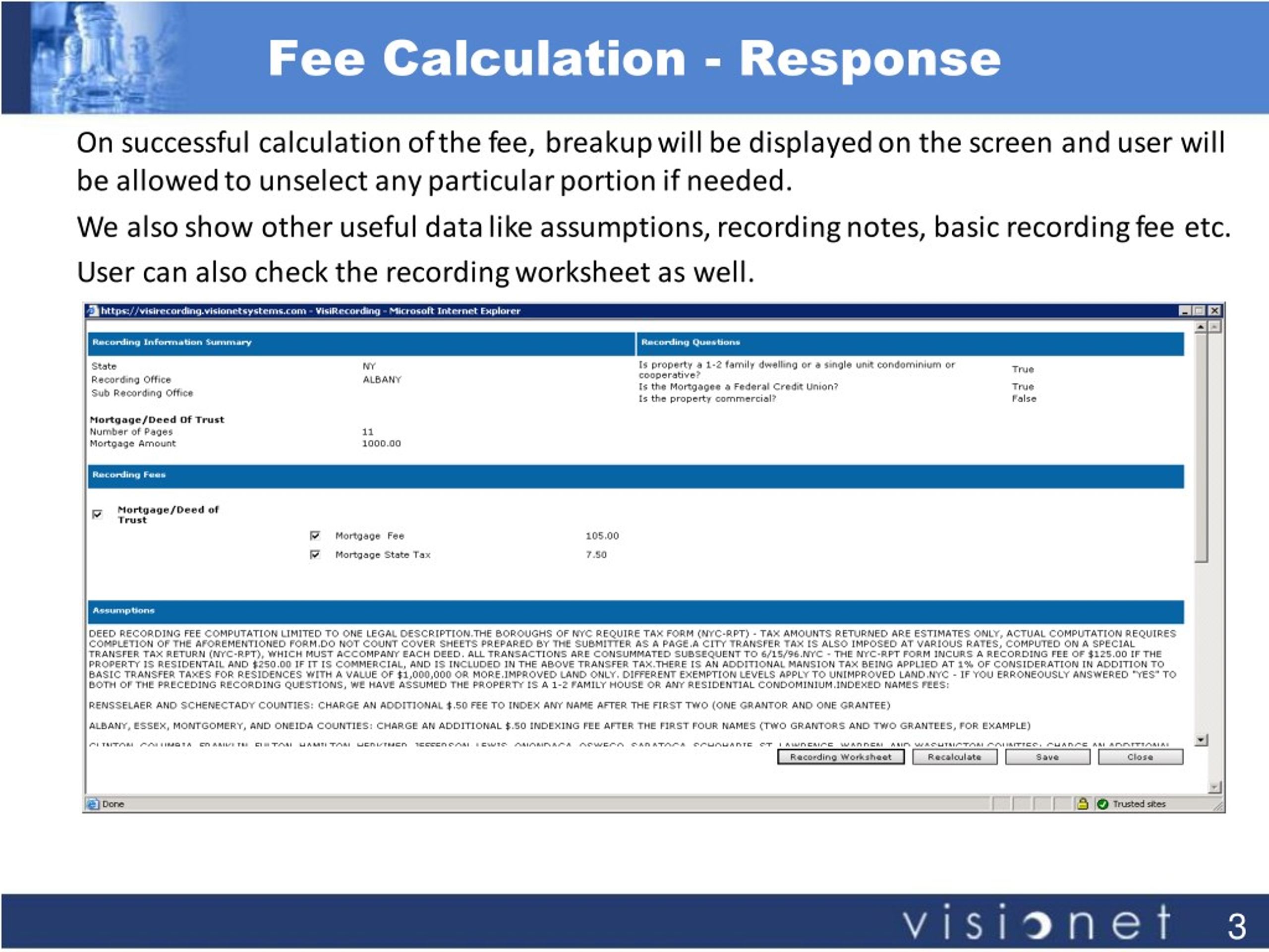 PPT VisiRecording A Mortgage Recording Solution PowerPoint
