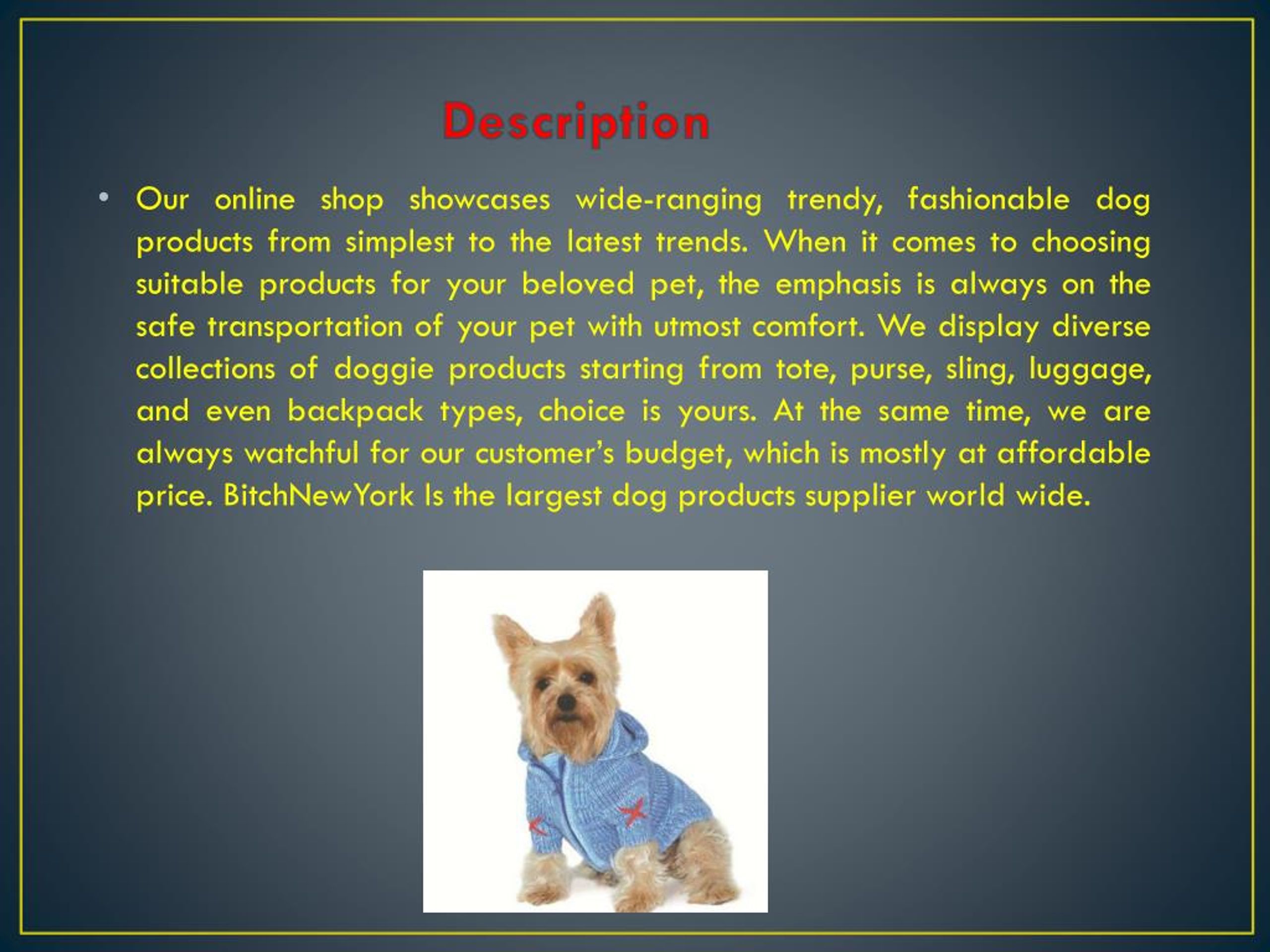 PPT Best Dog Shop Online PowerPoint Presentation, free download ID