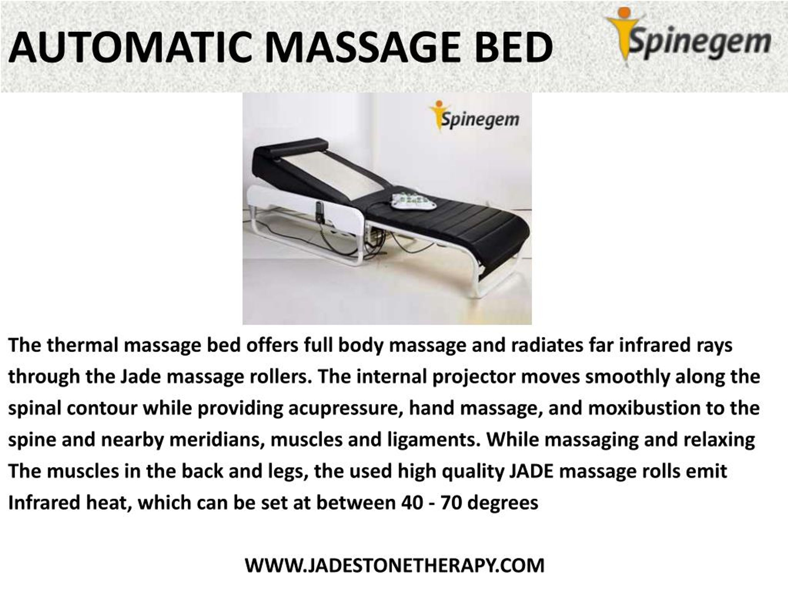 PPT Full Body Automatic Massage Bed Automatic Thermal Massage Bed