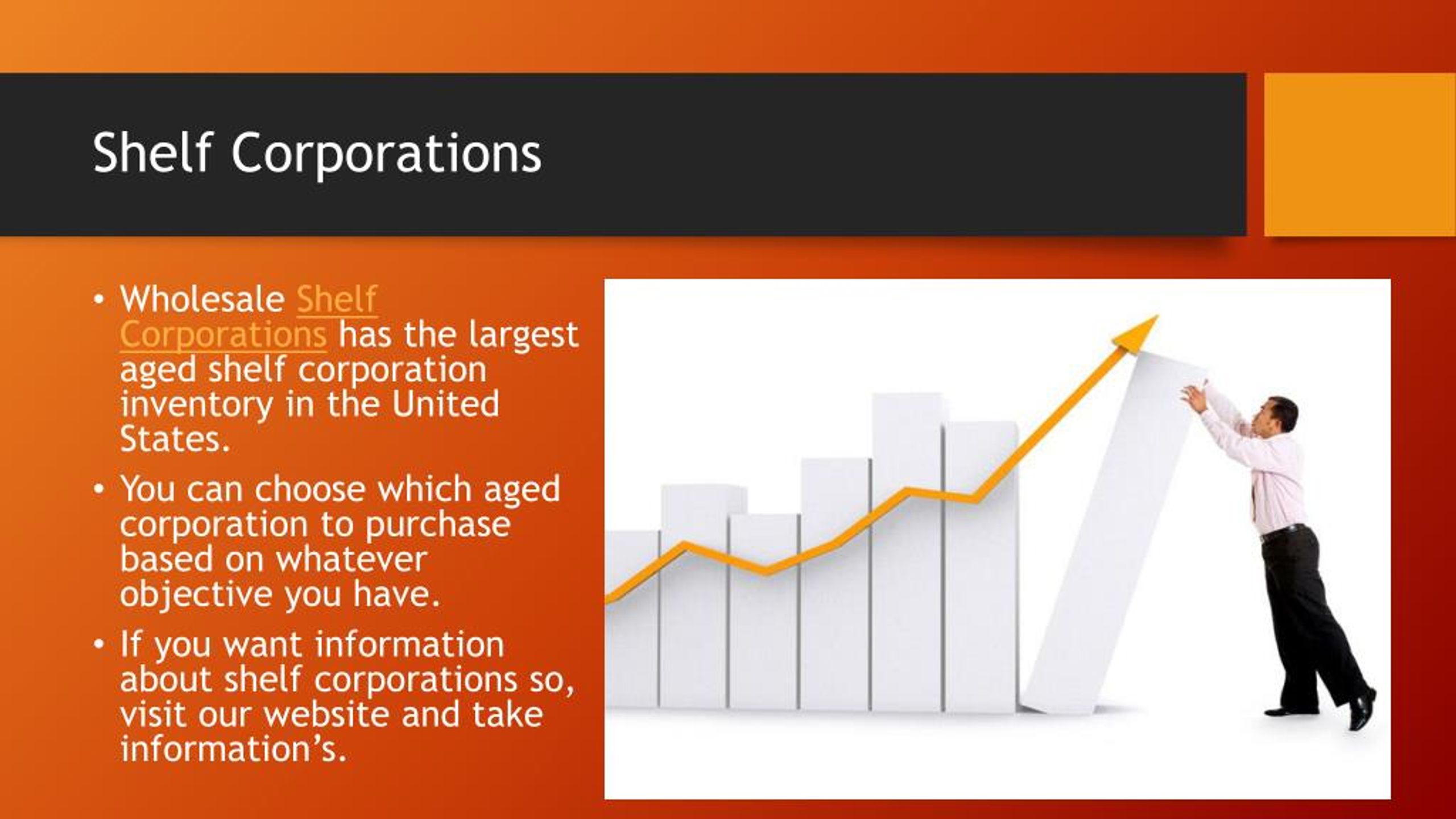 PPT Aged Shelf Corporations PowerPoint Presentation, free download