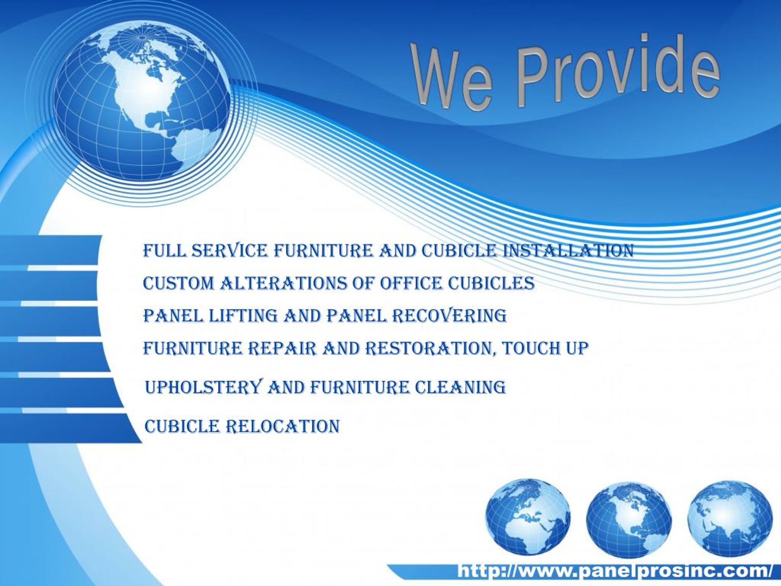 PPT office furniture installers Chicago PowerPoint Presentation, free