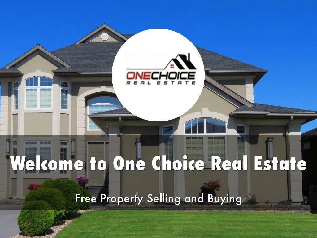 PPT Information Presentation Of One Choice Real Estate PowerPoint