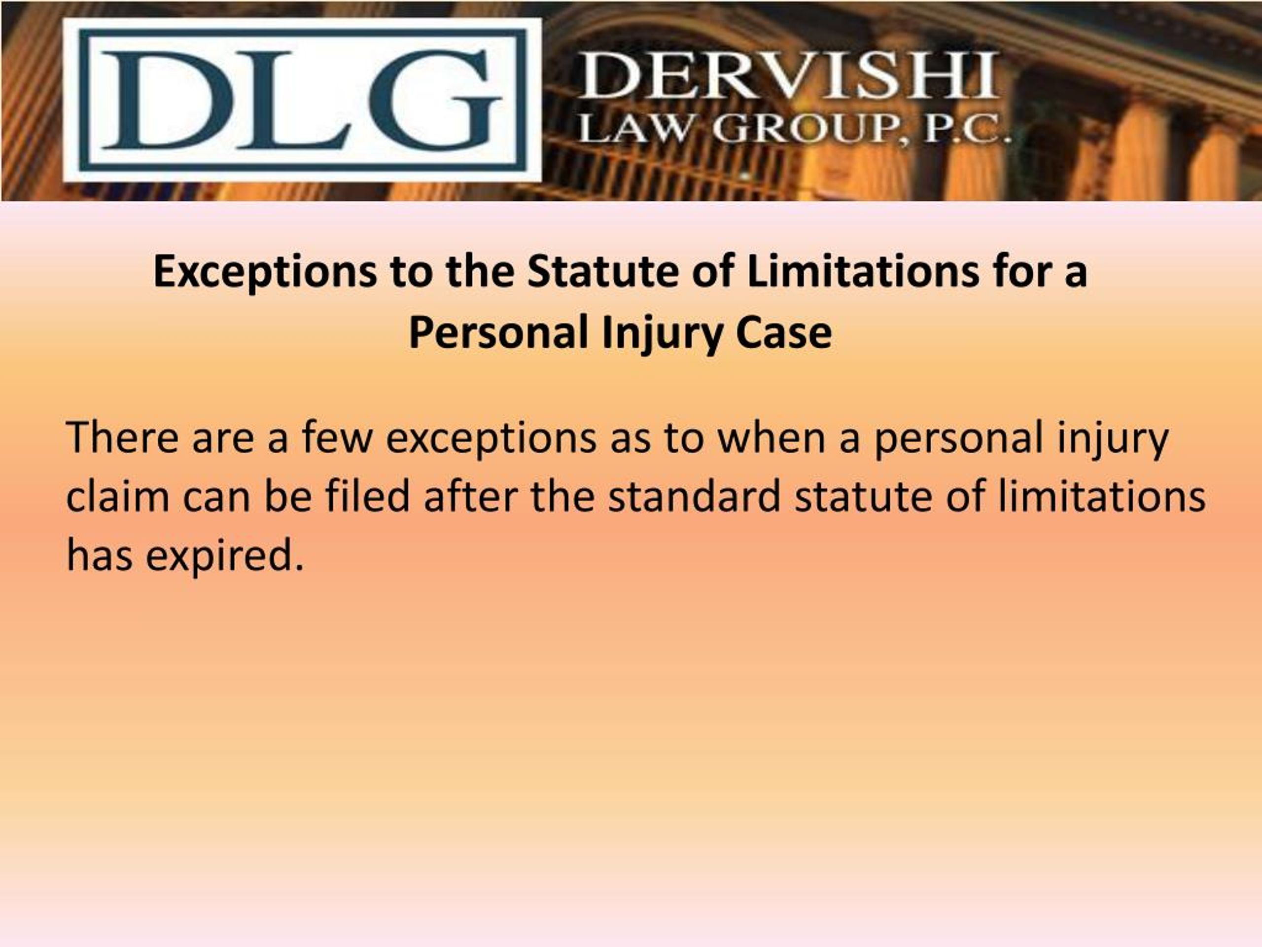 PPT The Statute of Limitations for a Personal Injury Case PowerPoint