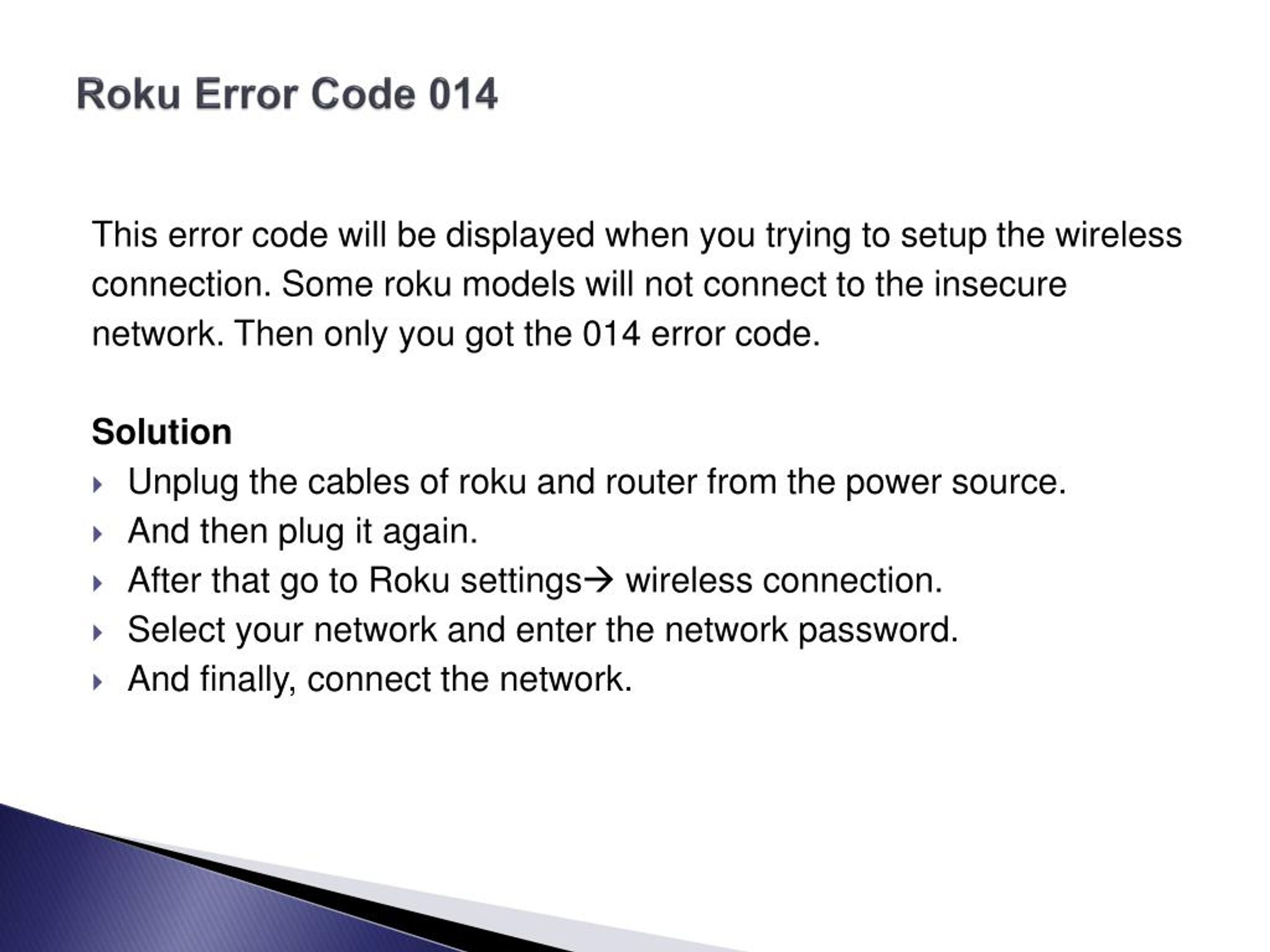 PPT Fix Your Roku Error Codes PowerPoint Presentation, free download