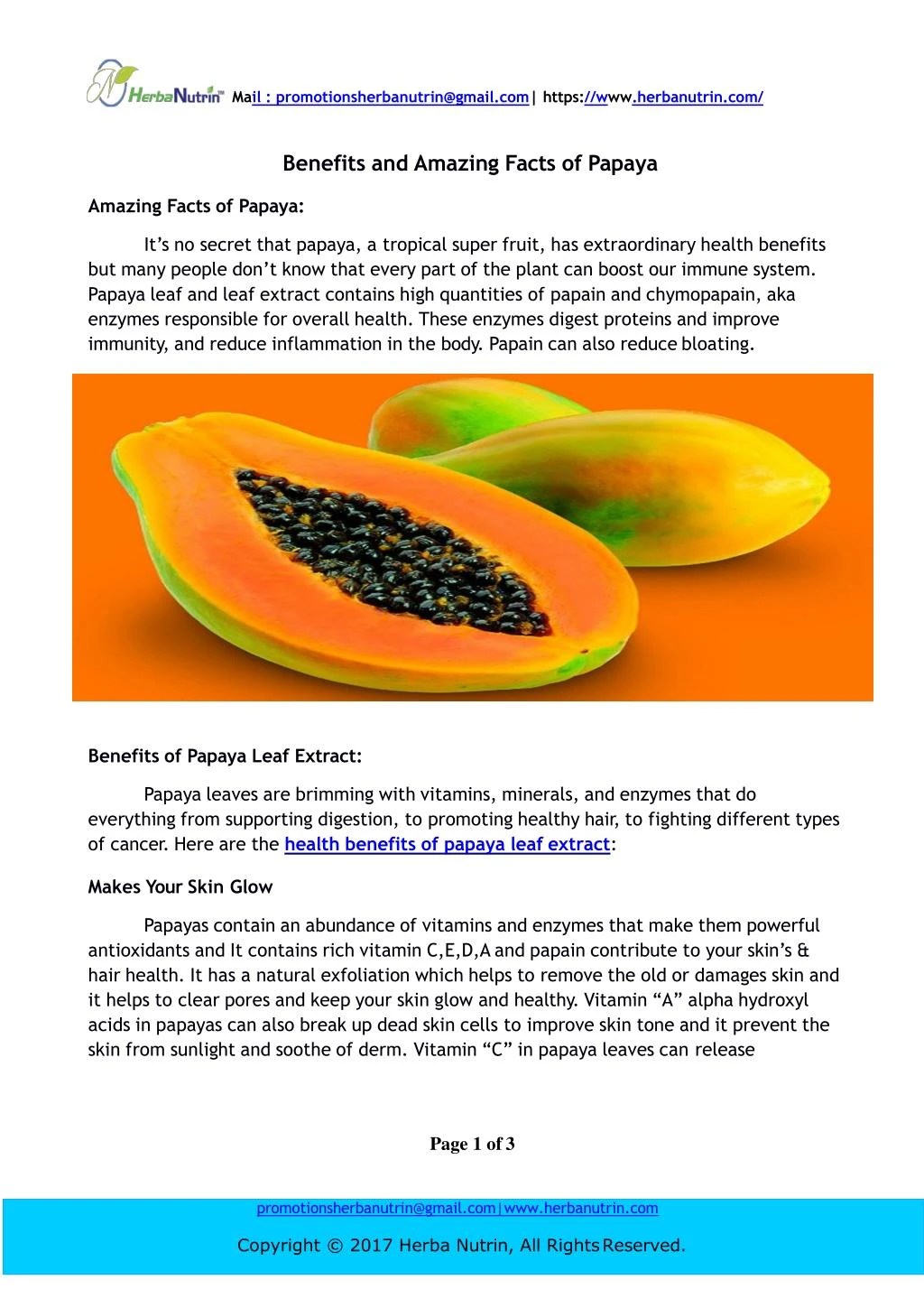 PPT Benefits And Amazing Facts Of Papaya Leaf Extract PowerPoint