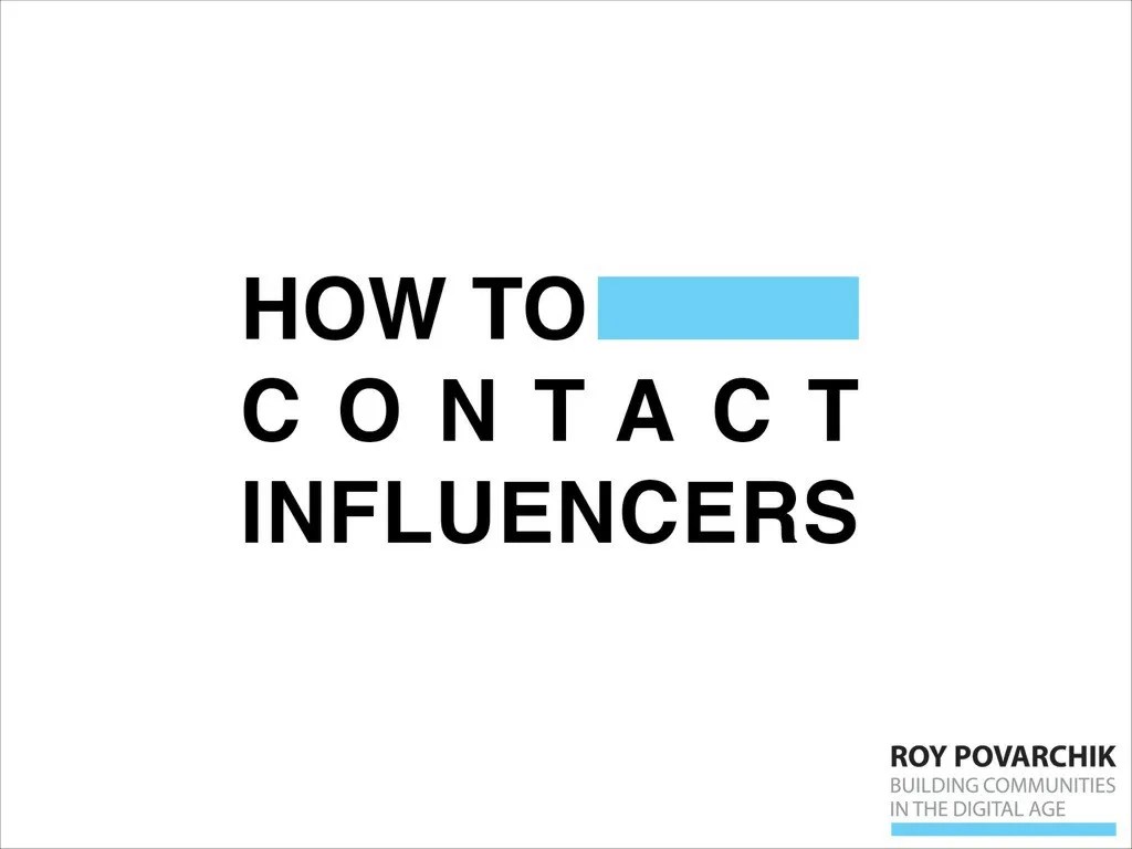 PPT How To Contact Influencers PowerPoint Presentation, free download