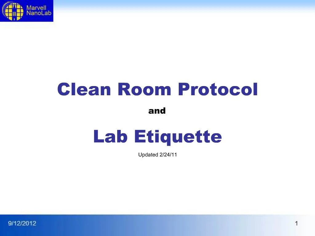 PPT Clean Room Protocol and Lab Etiquette Updated 2 PowerPoint