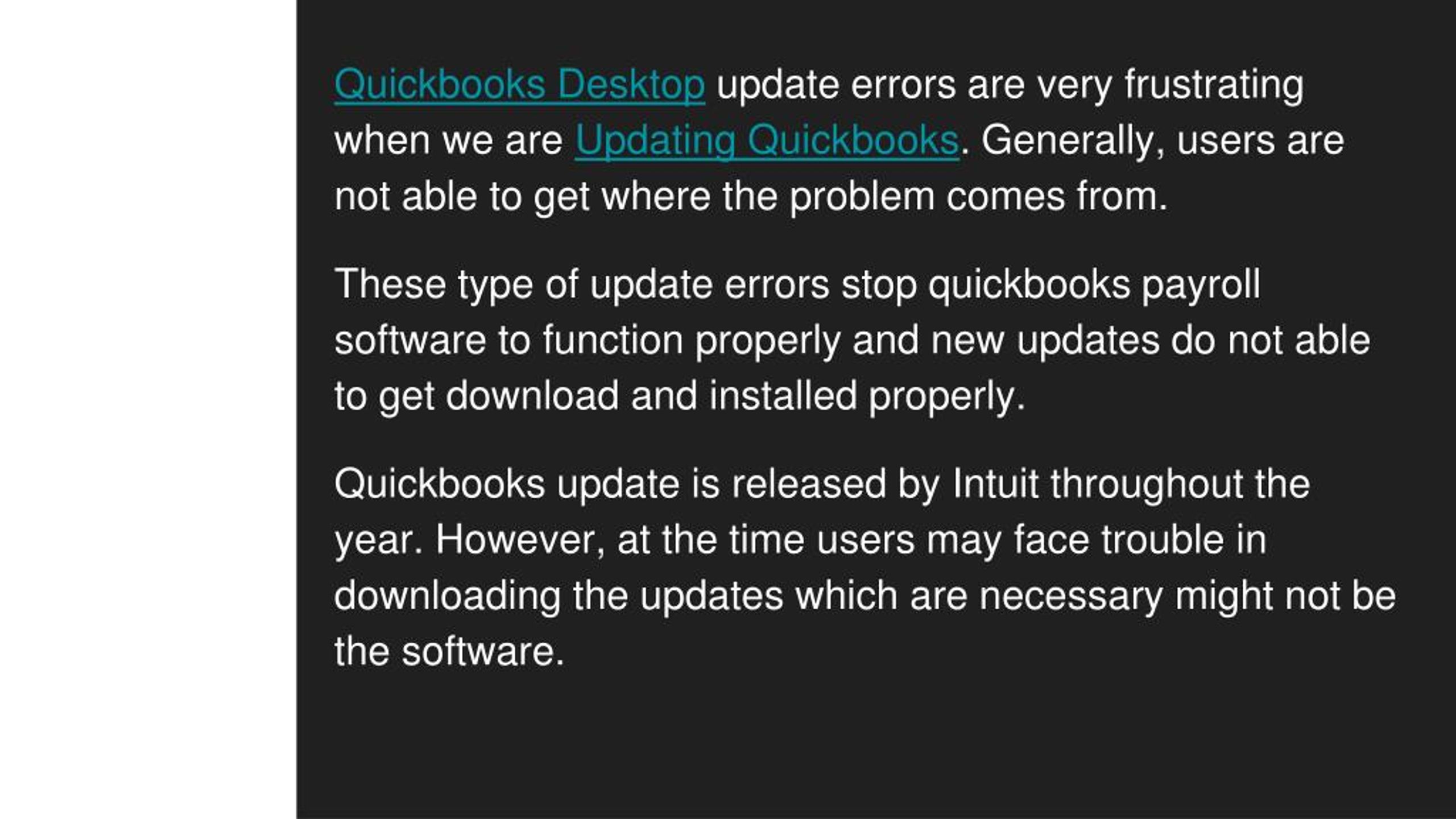 PPT Troubleshooting QuickBooks Desktop Update Errors PowerPoint
