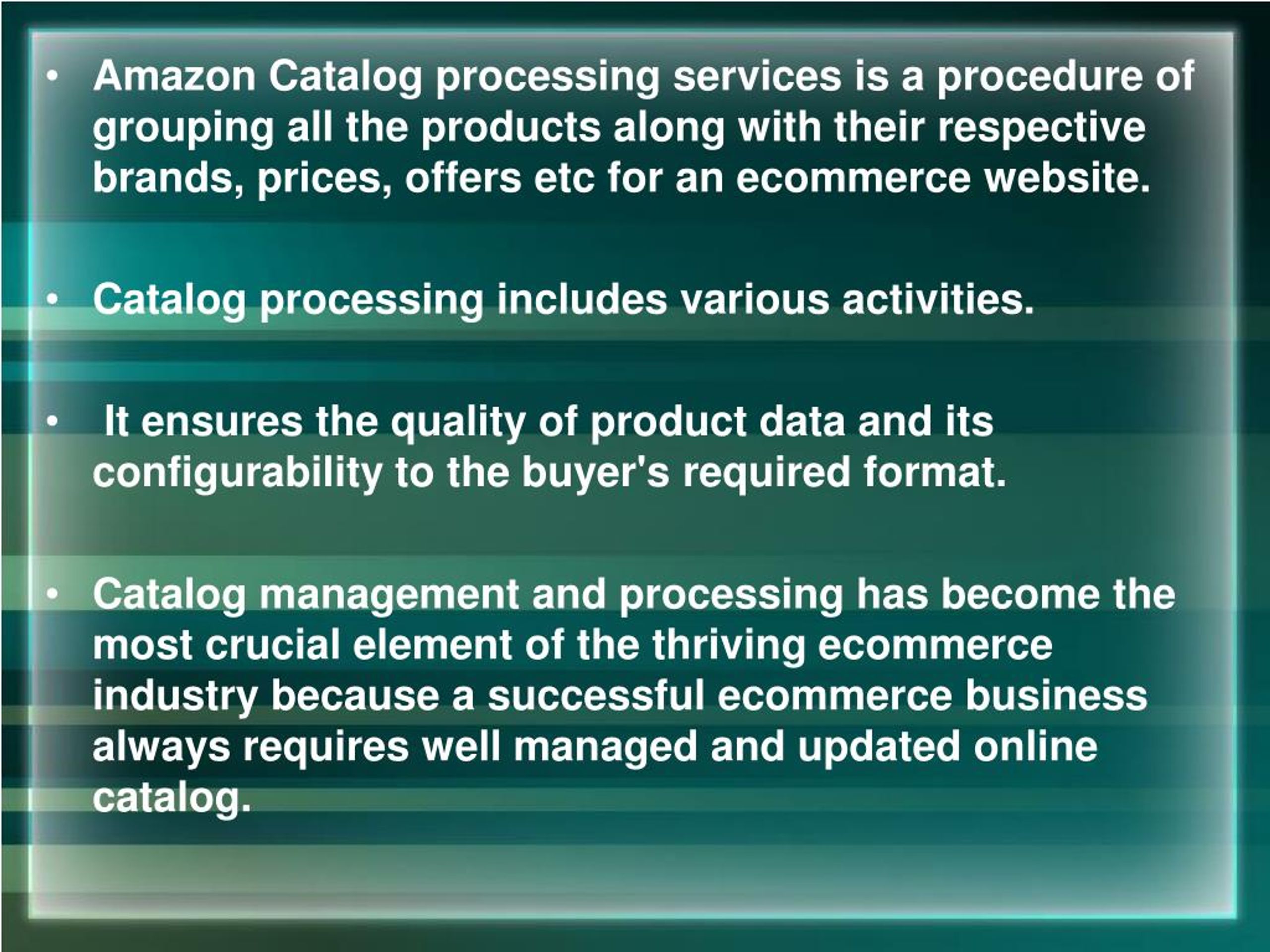 PPT Important for Amazon Catalog Processing Services PowerPoint Presentation ID