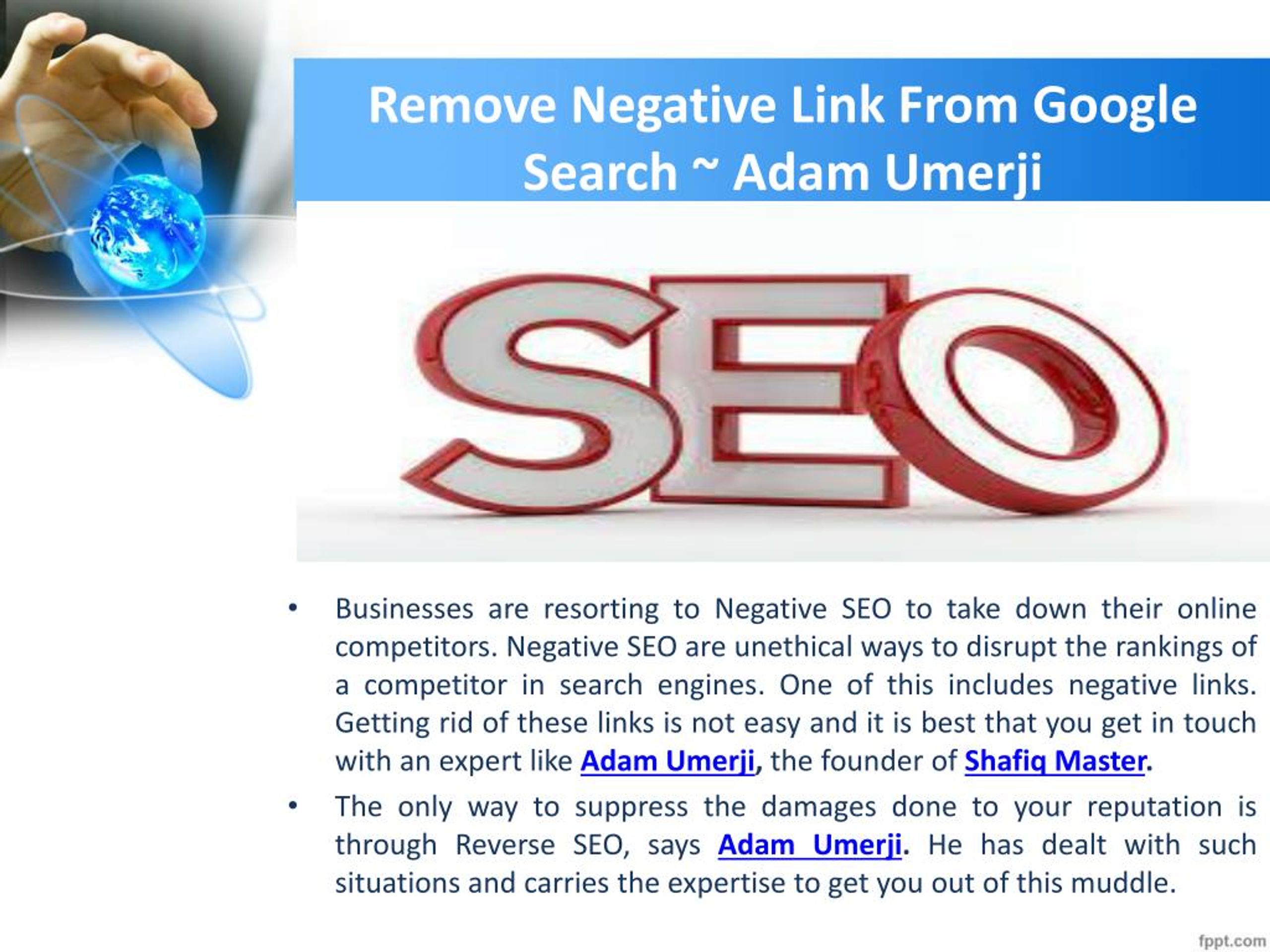 PPT How to remove negative link from google search adam umerji