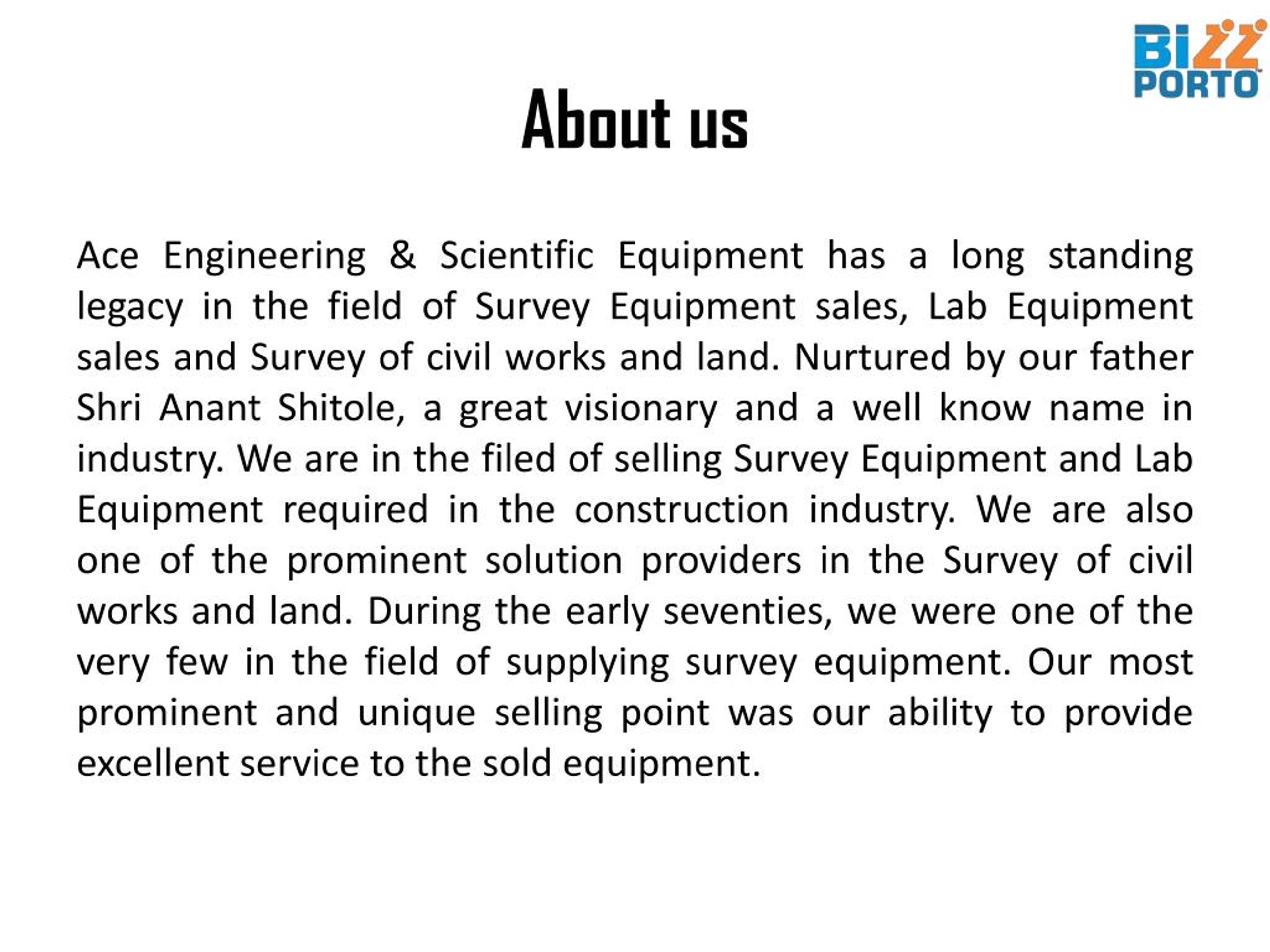 PPT Survey Equipments and Lab Equipment Provider in Pune PowerPoint