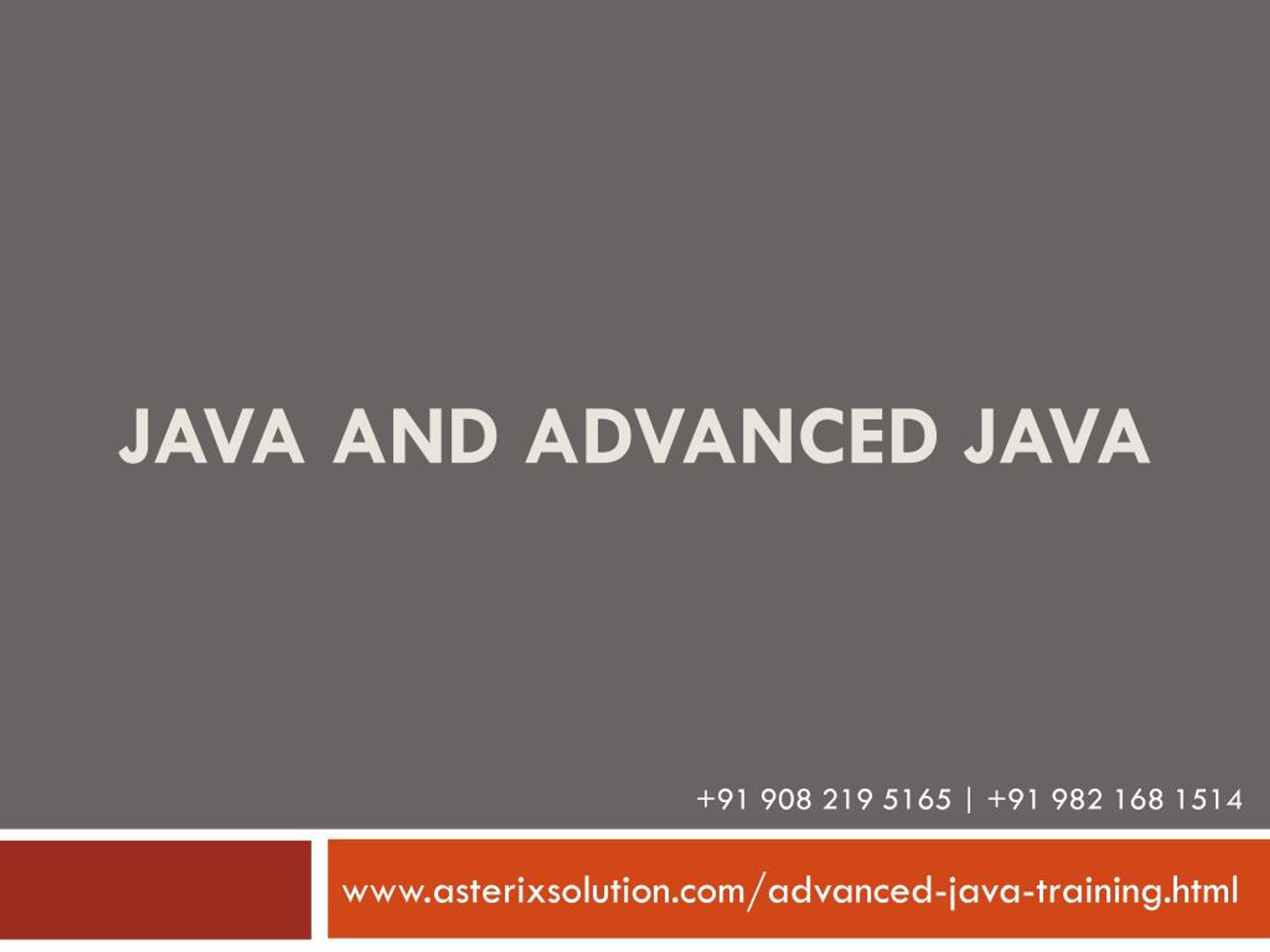 PPT Java and Advanced Java PowerPoint Presentation, free download