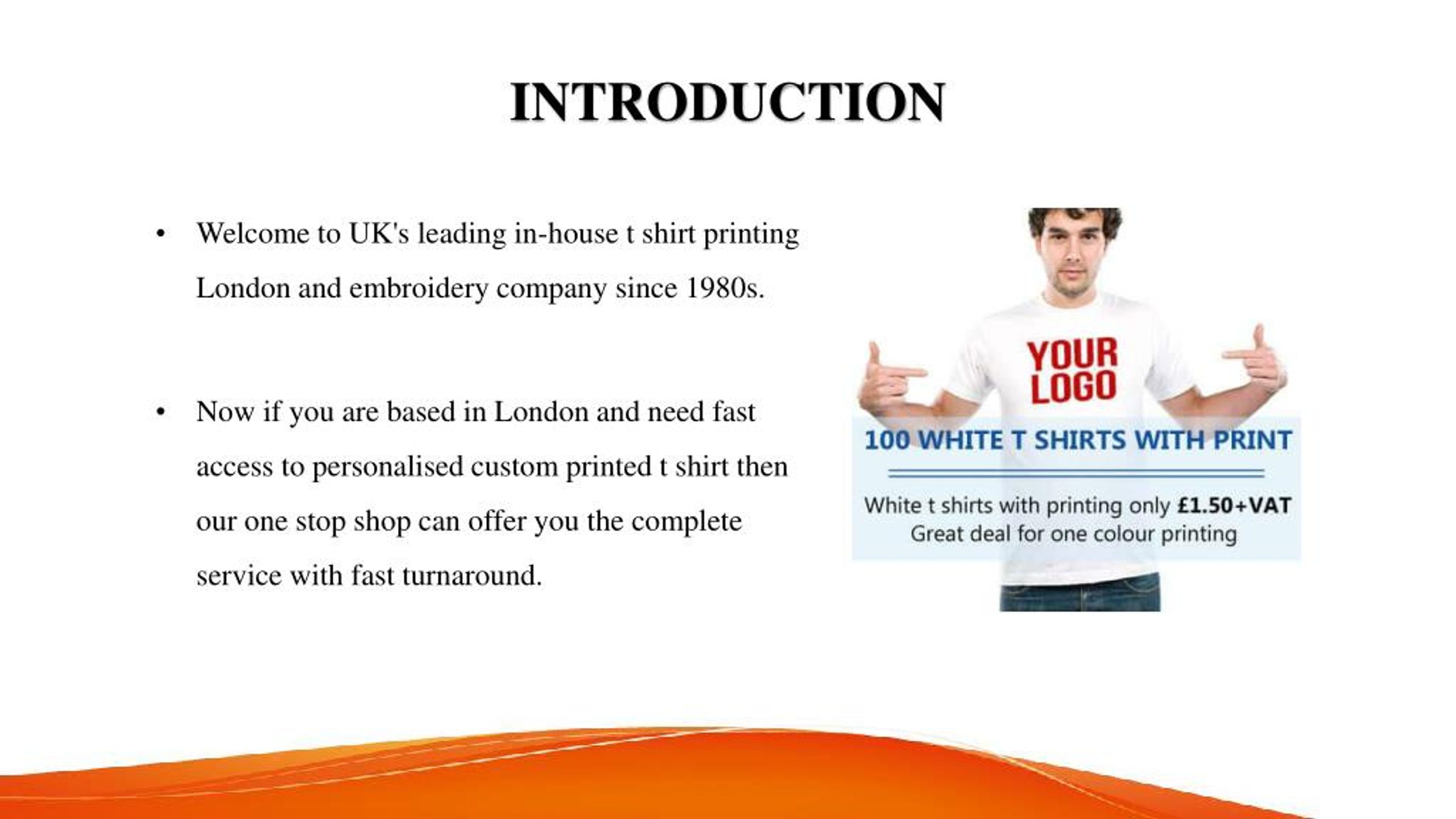 PPT T Shirt Printing London Order Plain, Printed & Embroidery T