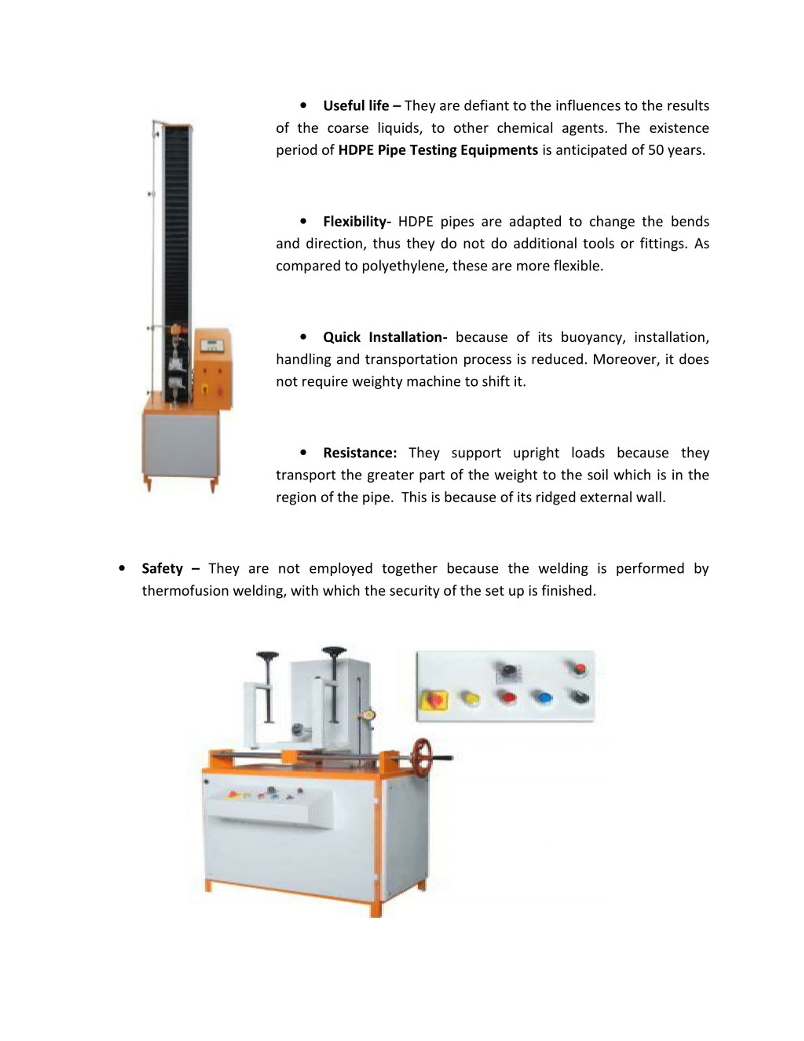 PPT Uses and benefits of HDPE Testing Equipment PowerPoint
