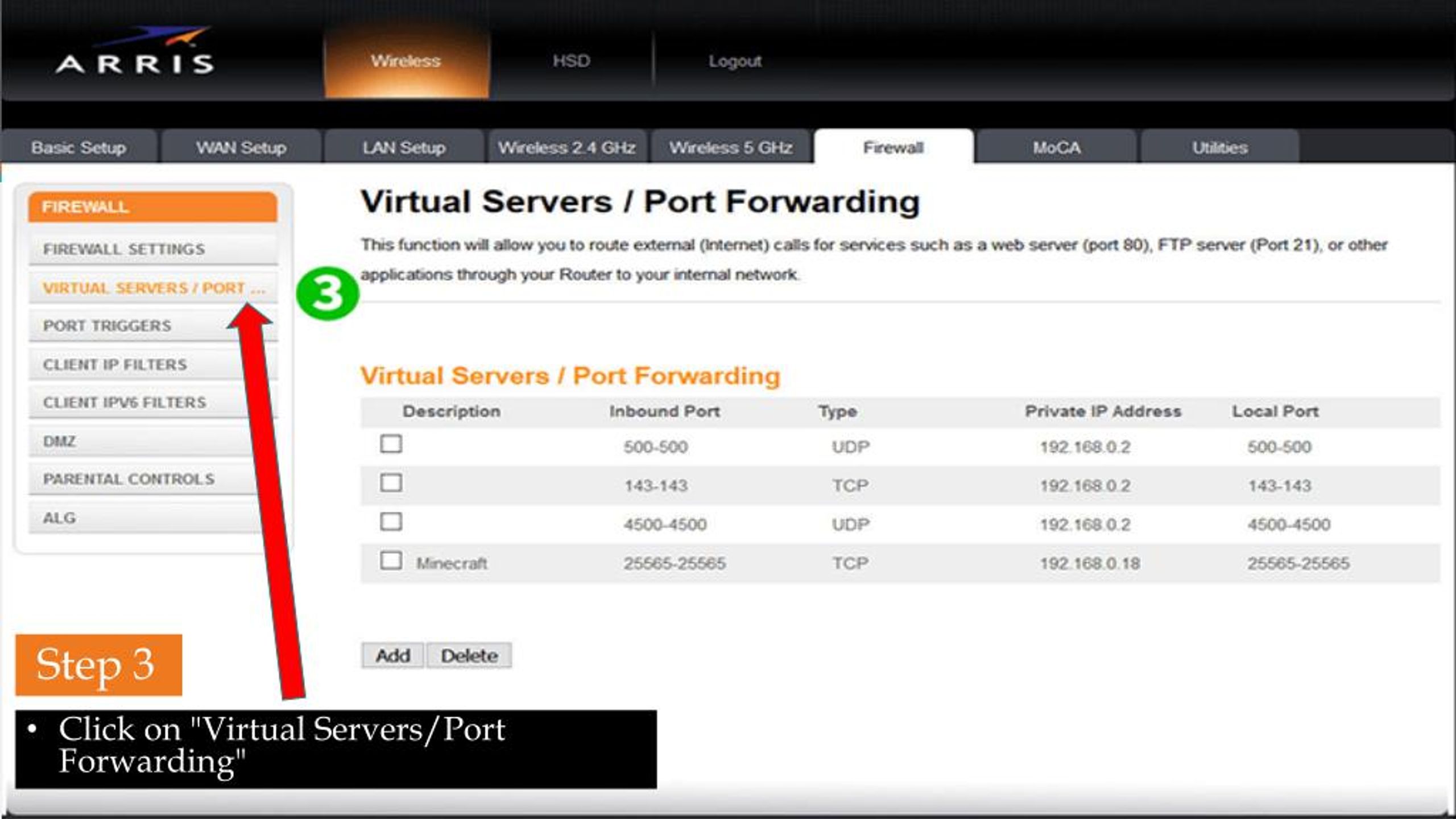 PPT How To Enable port forwarding for the Arris TG2472 PowerPoint