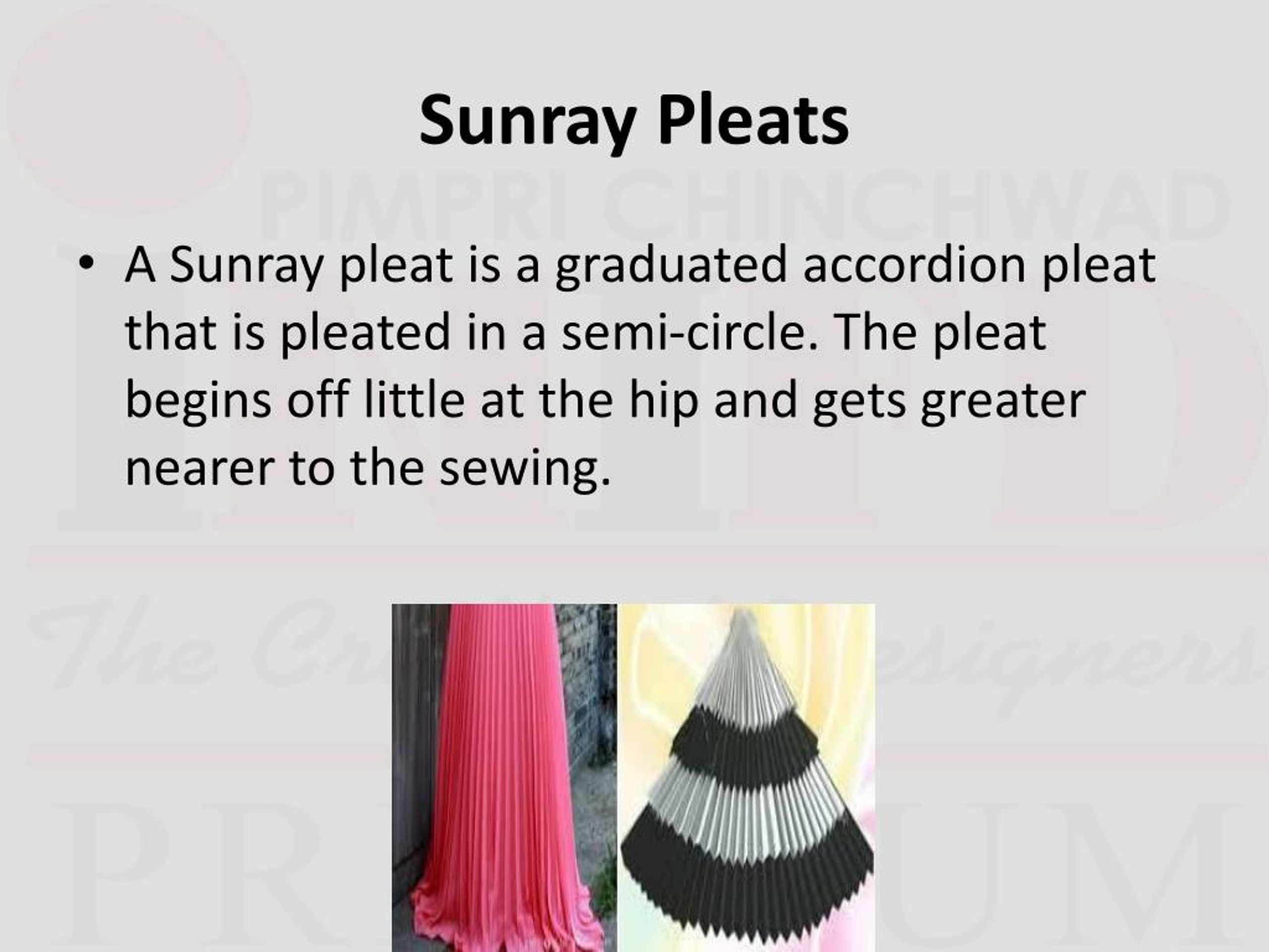 PPT Pleated fabric â€“ making and common types of pleat PowerPoint
