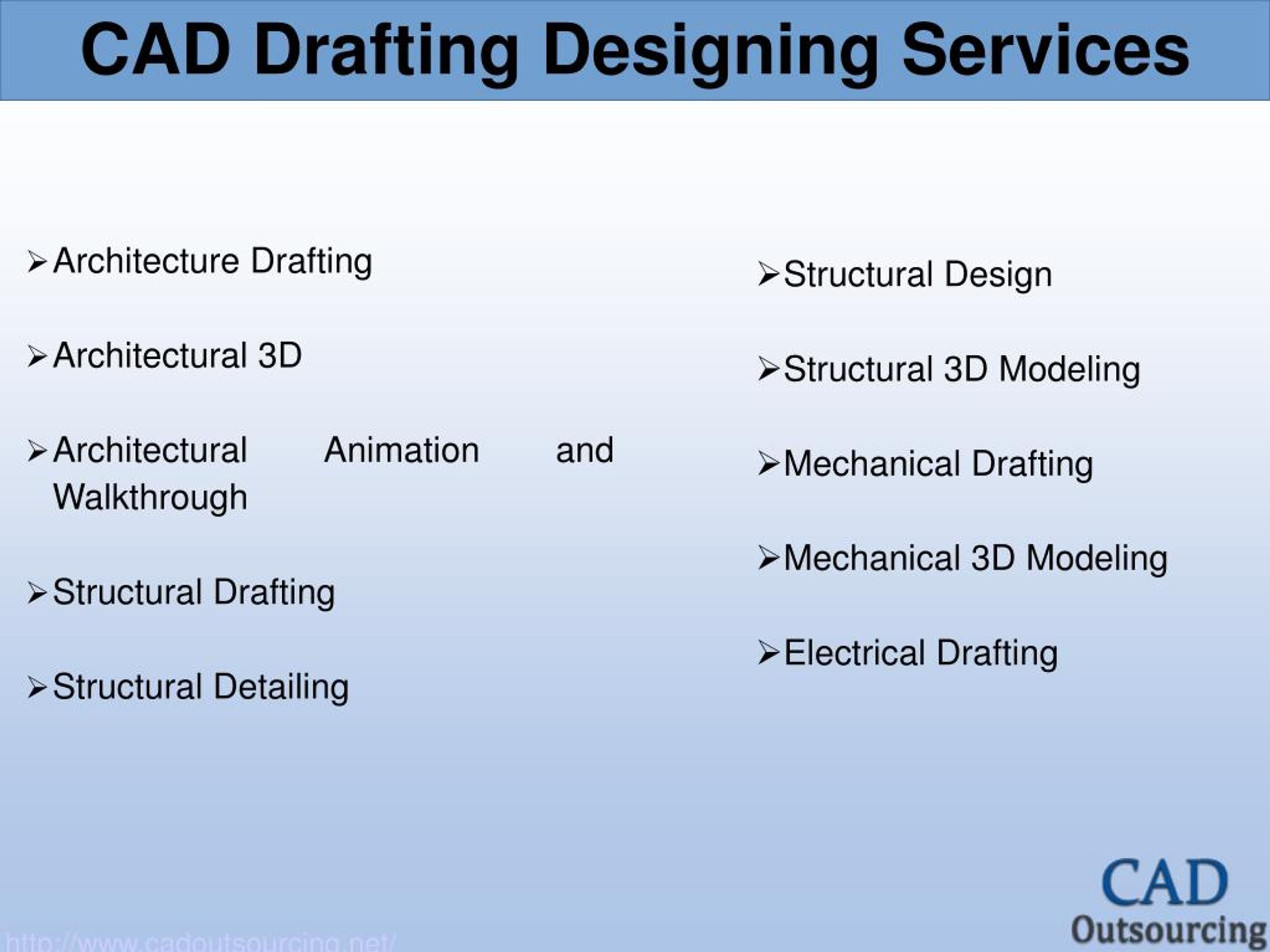 PPT CAD Outsourcing Services CAD Outsourcing PowerPoint
