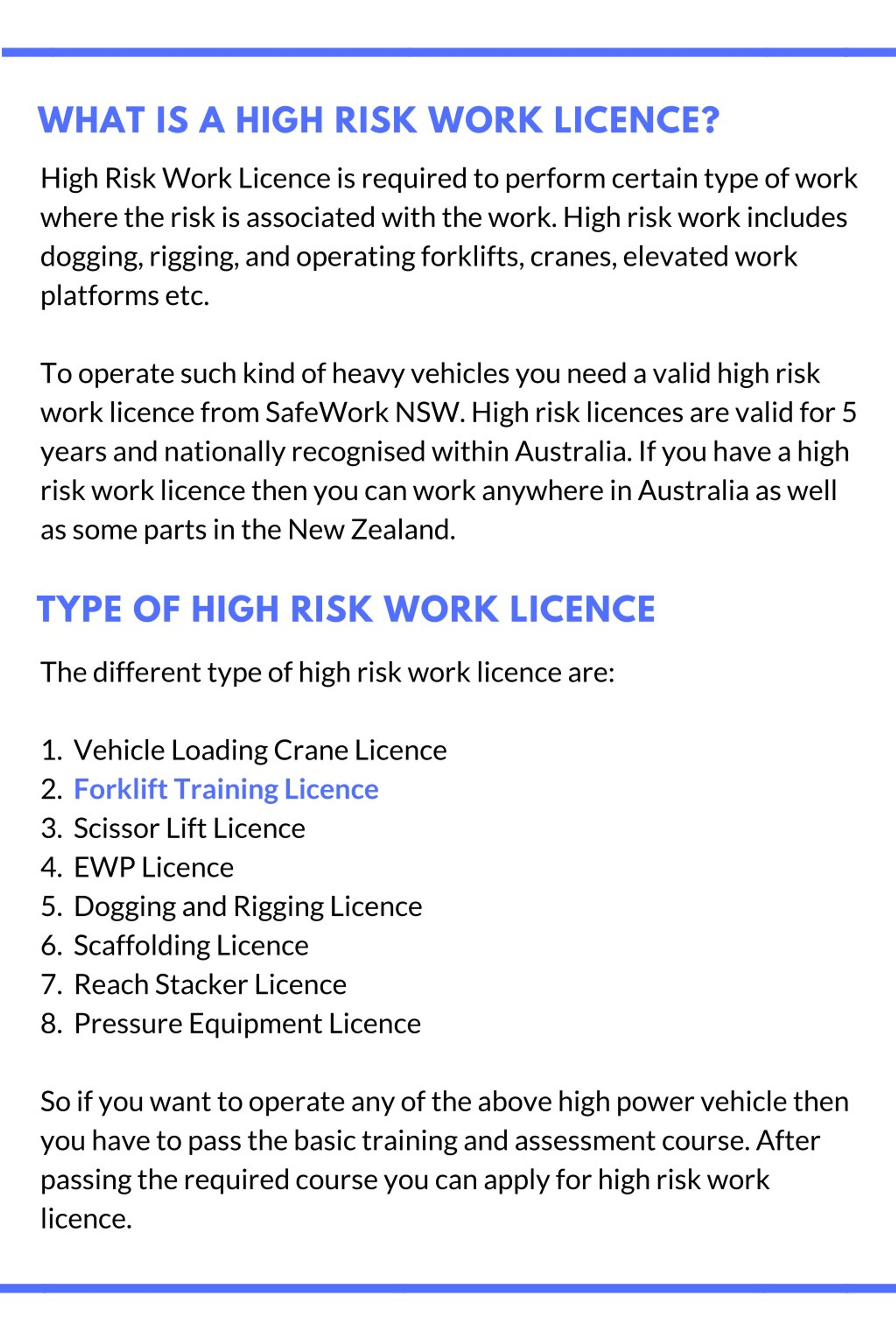 PPT High Risk Work Licences PowerPoint Presentation