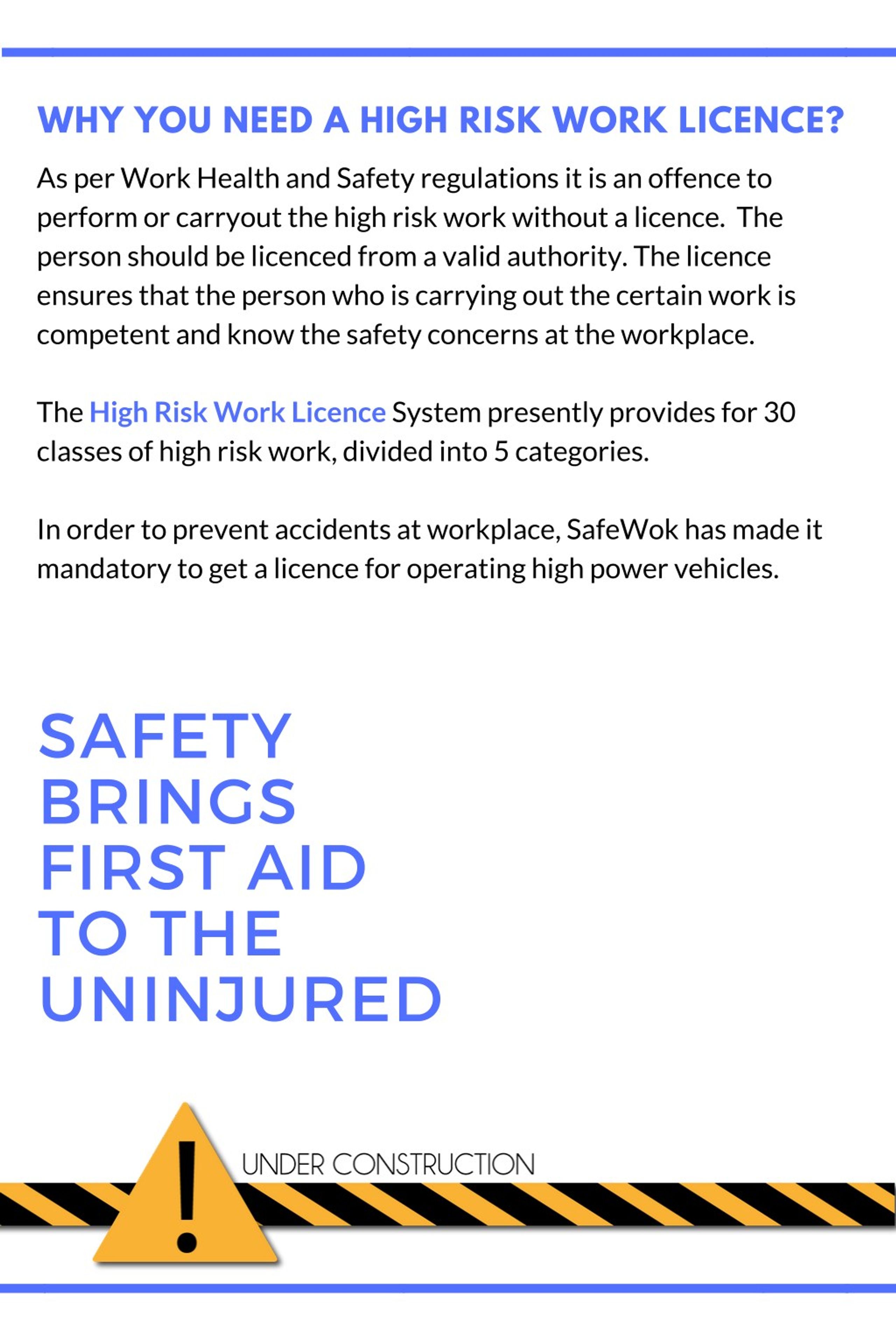 PPT High Risk Work Licences PowerPoint Presentation