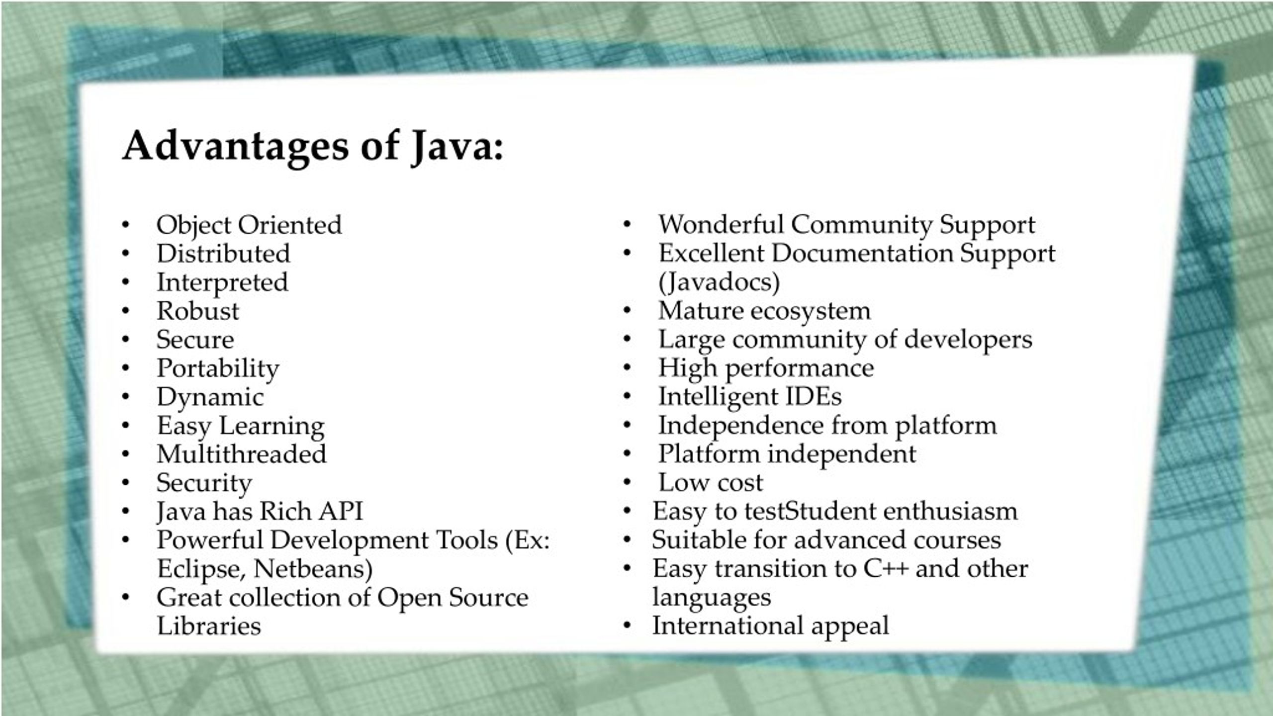 PPT Why Use Java? Java Programming Language PowerPoint Presentation ID7925974