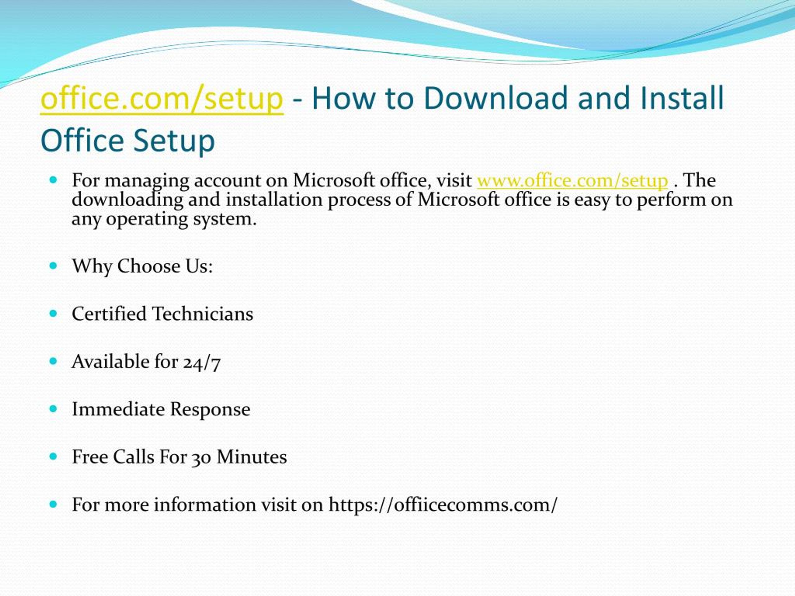 PPT How to Download and Install Office Setup PowerPoint Presentation