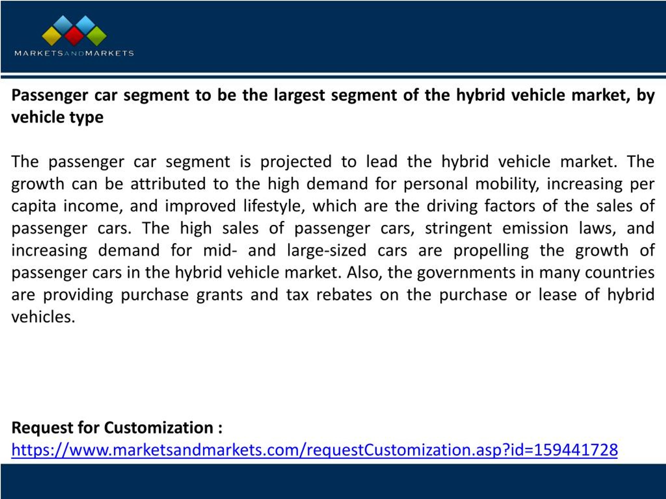 PPT Passenger car segment to be the largest segment of the hybrid