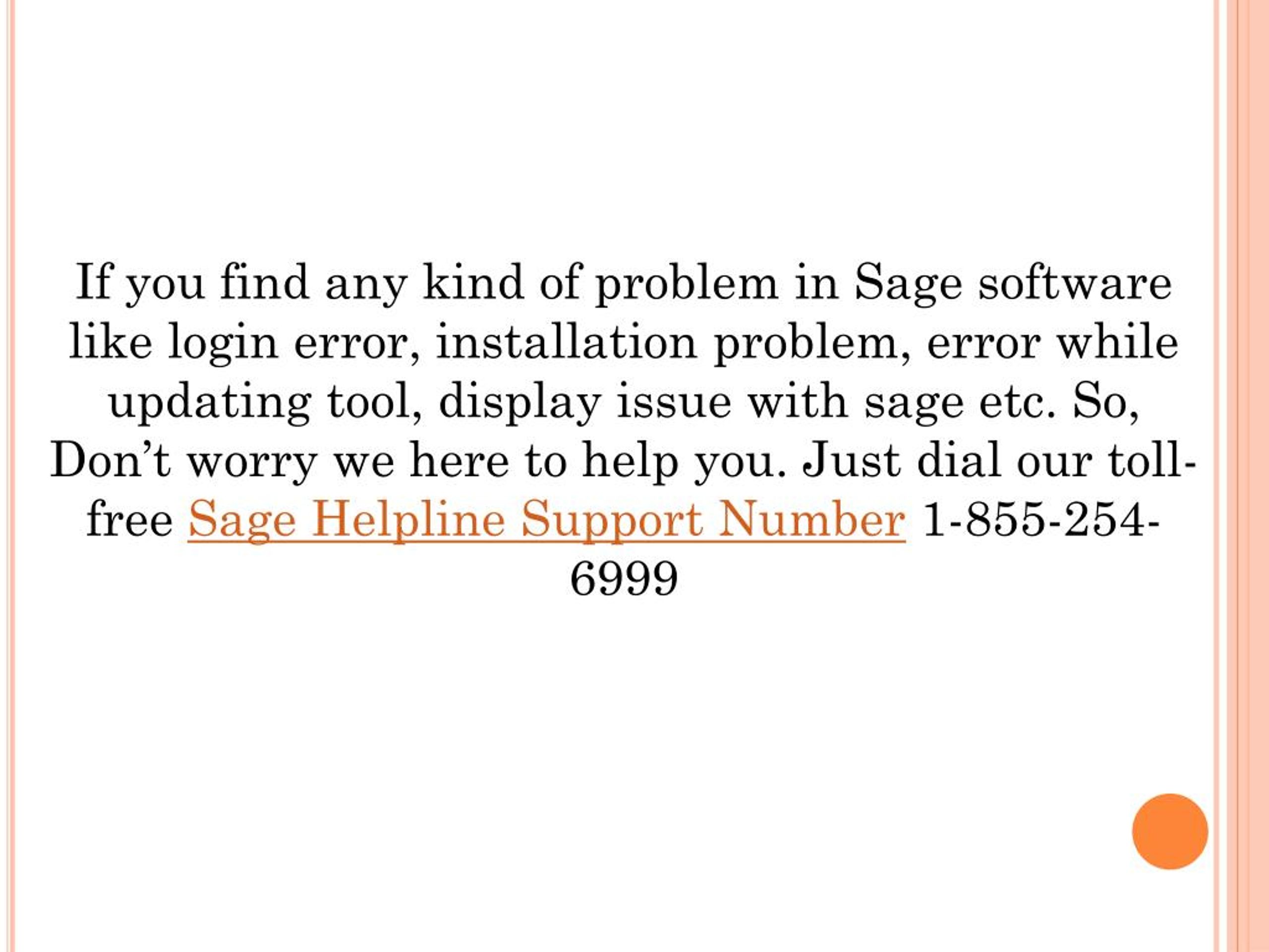 PPT Sage Customer Service USA Number 18552546999 PowerPoint