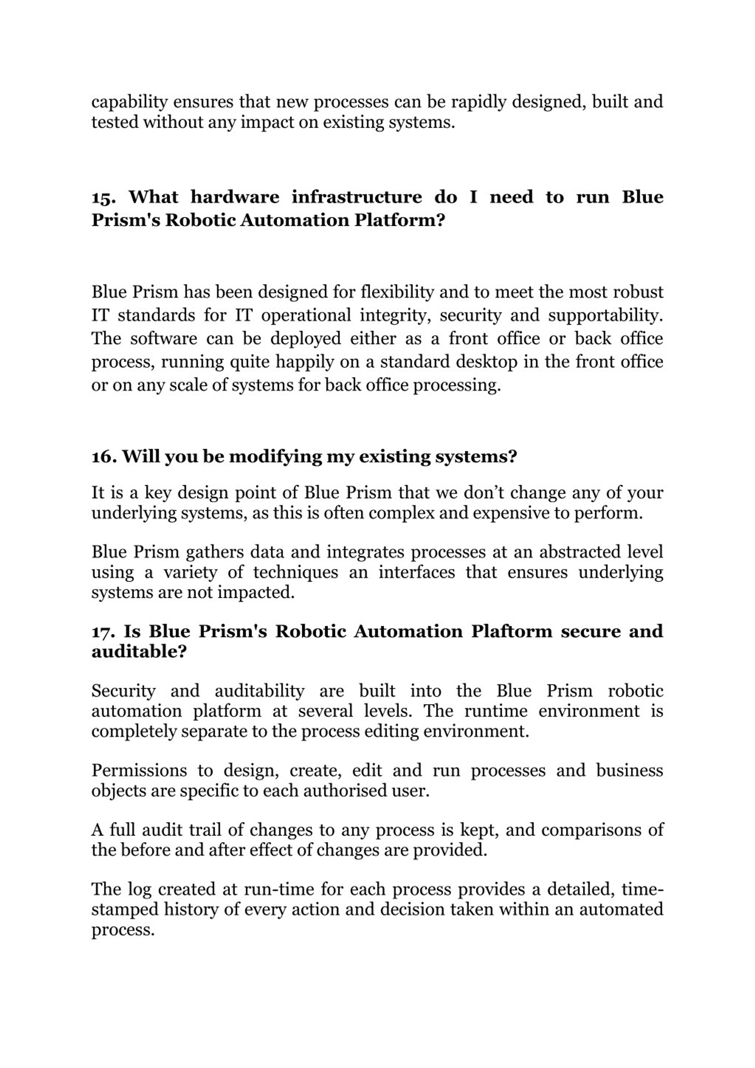 PPT Blue Prism Important Interview Questions PowerPoint Presentation
