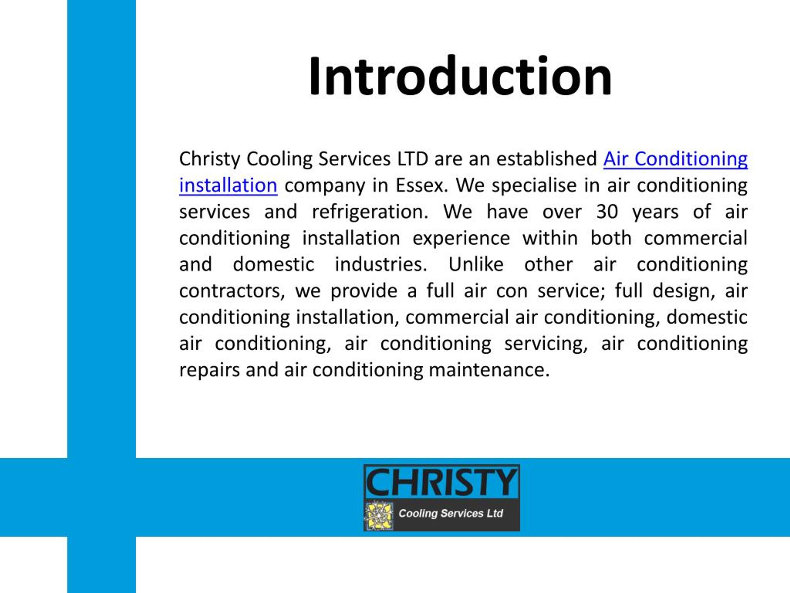PPT AIR CONDITIONING INSTALLATION ESSEX PowerPoint Presentation, free