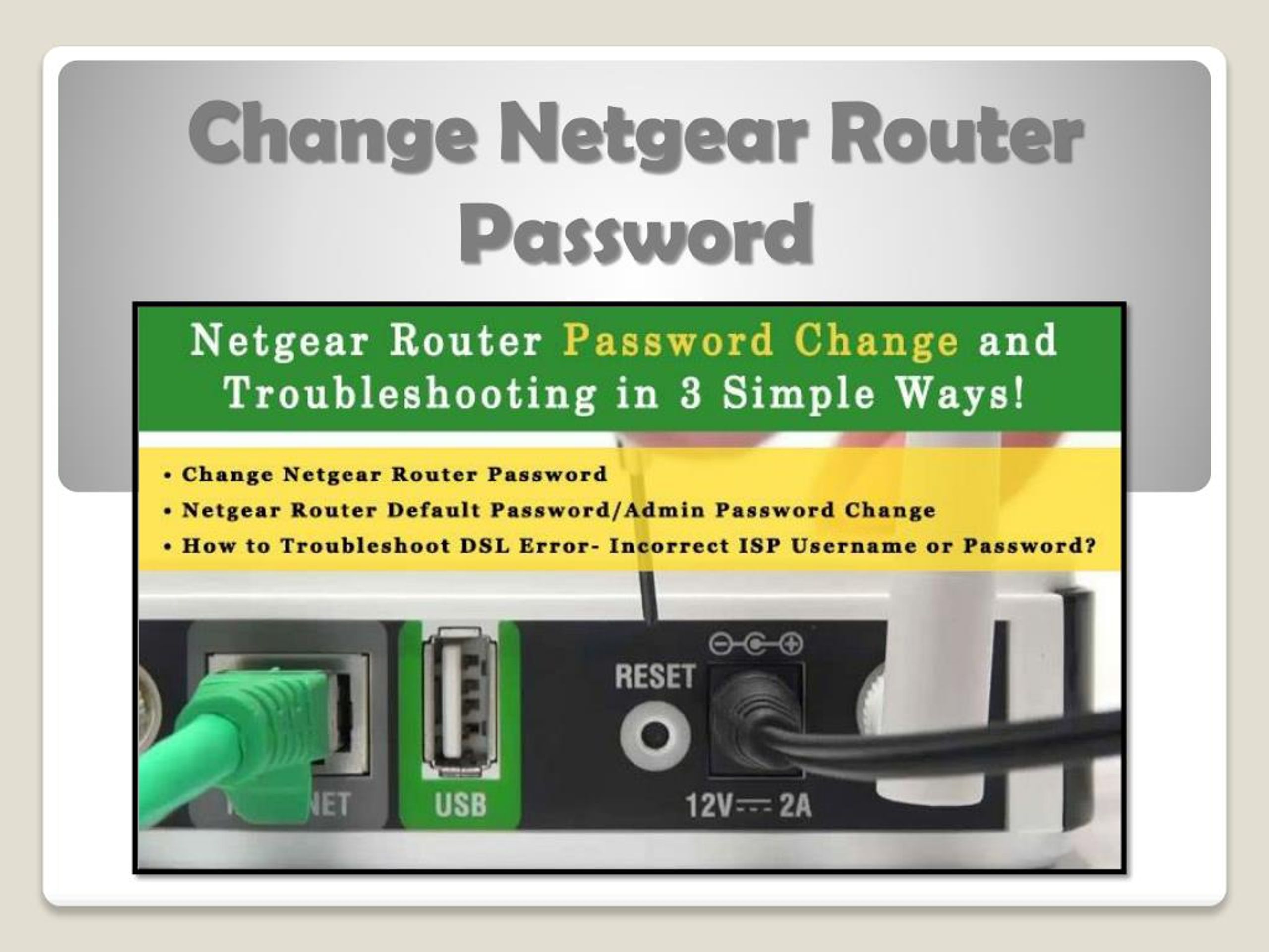 PPT Netgear Router Password change and troubleshooting in 3 simple