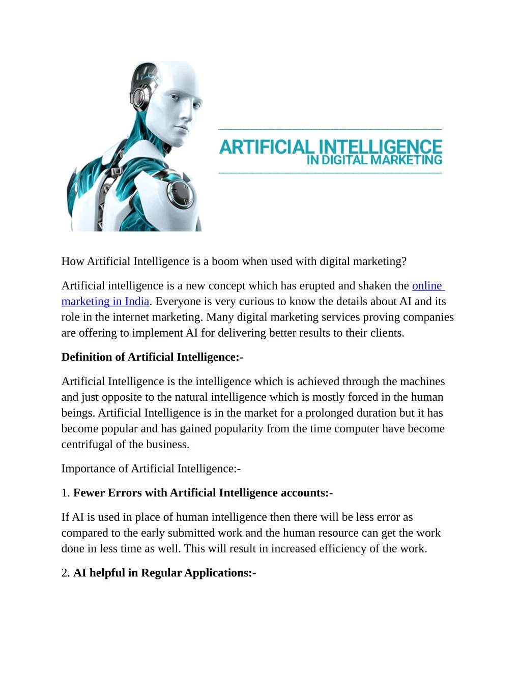PPT How Artificial Intelligence is a boom when used with digital PPT How Artificial Intelligence is a boom when used with digital