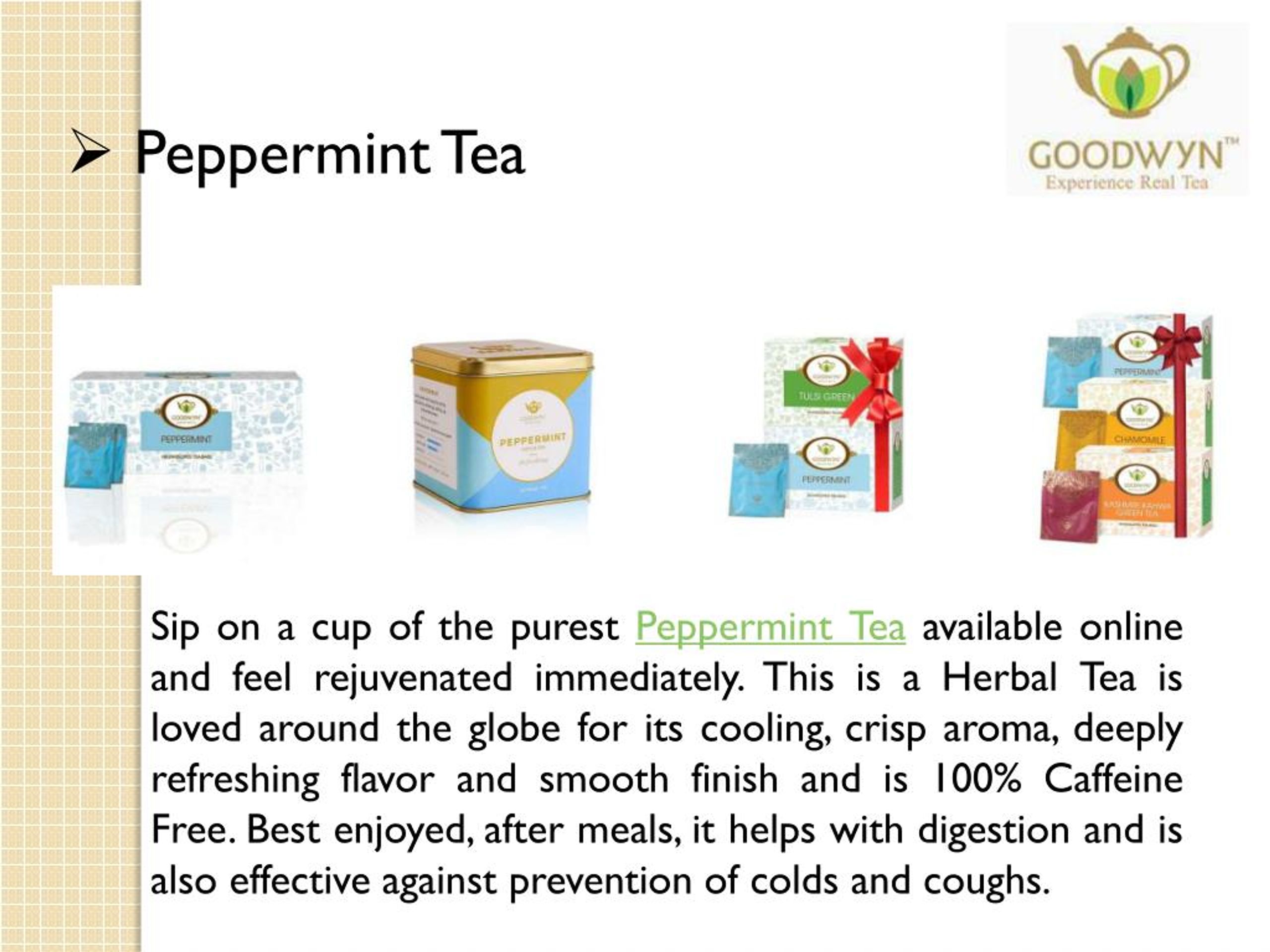 PPT Top 3 Online Peppermint Tea Brands in India PowerPoint