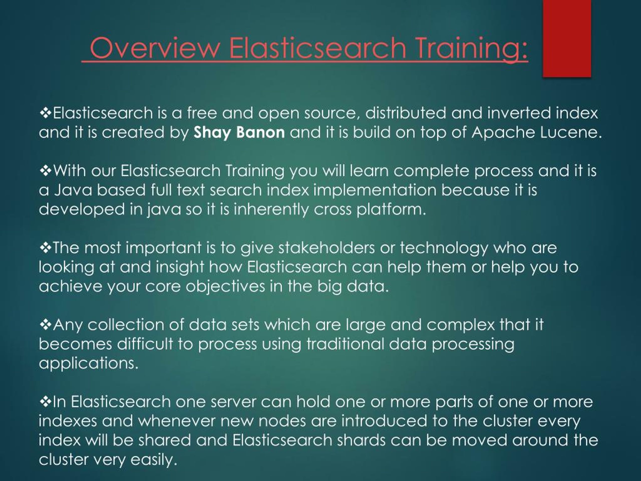 PPT Elasticsearch Training Elasticsearch Developer Online Training
