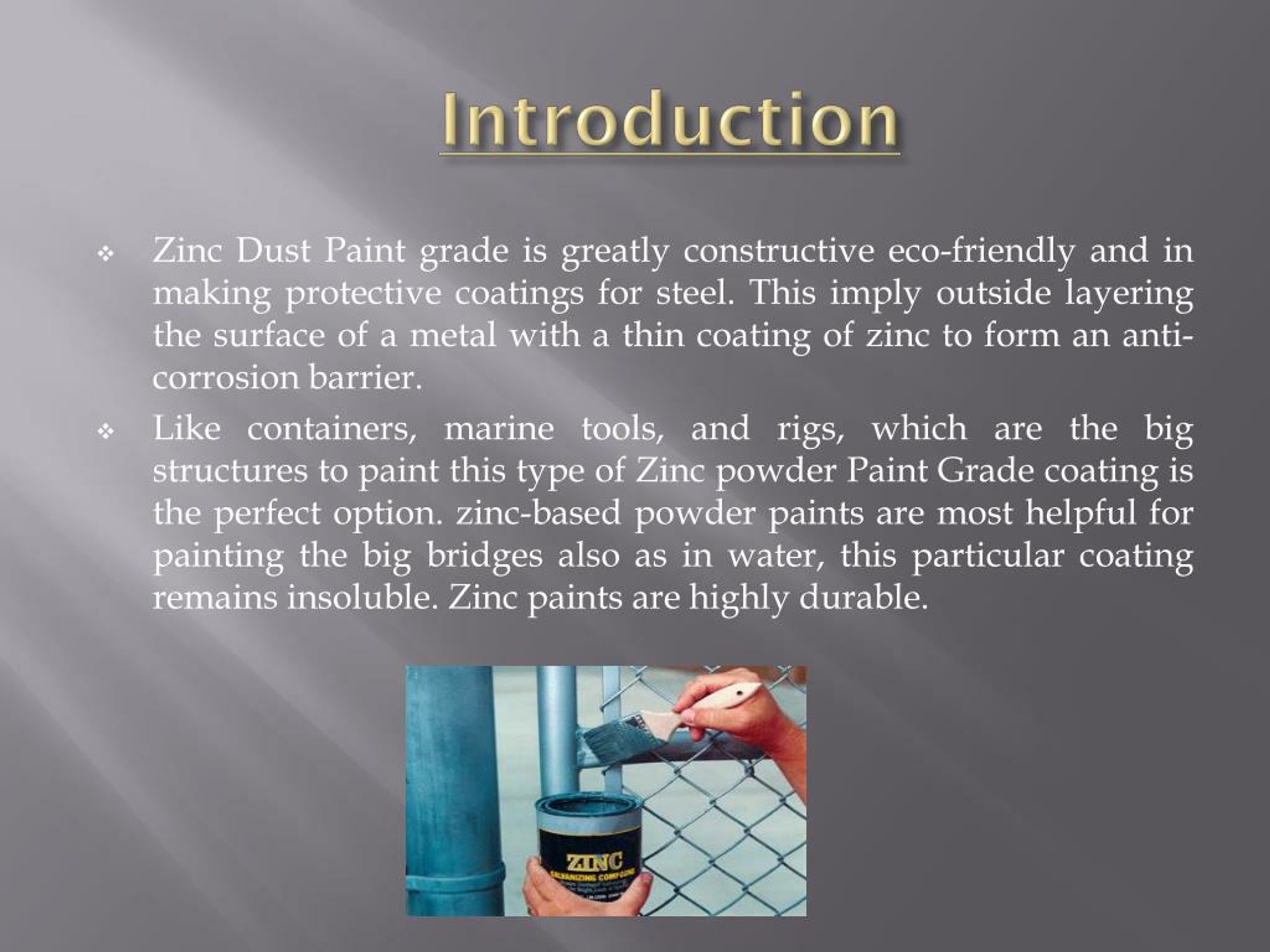 PPT Zinc Powder Paint Grade PowerPoint Presentation, free download