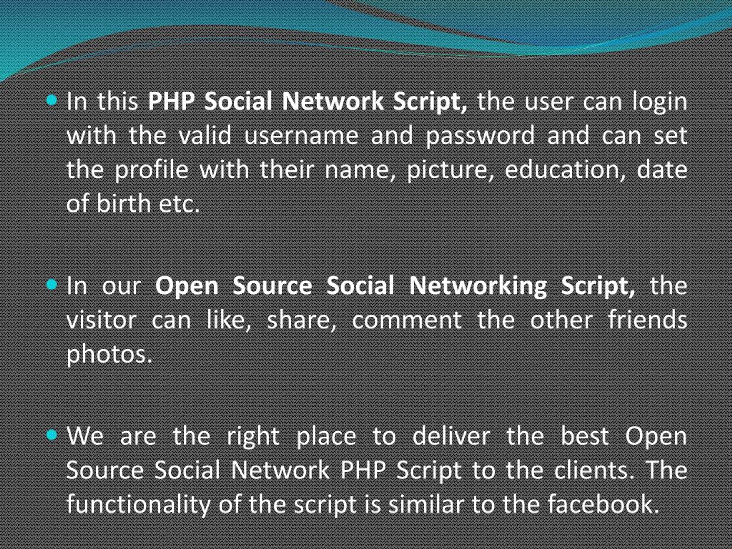 PPT Open Source Social Networking Script Social Networking Script