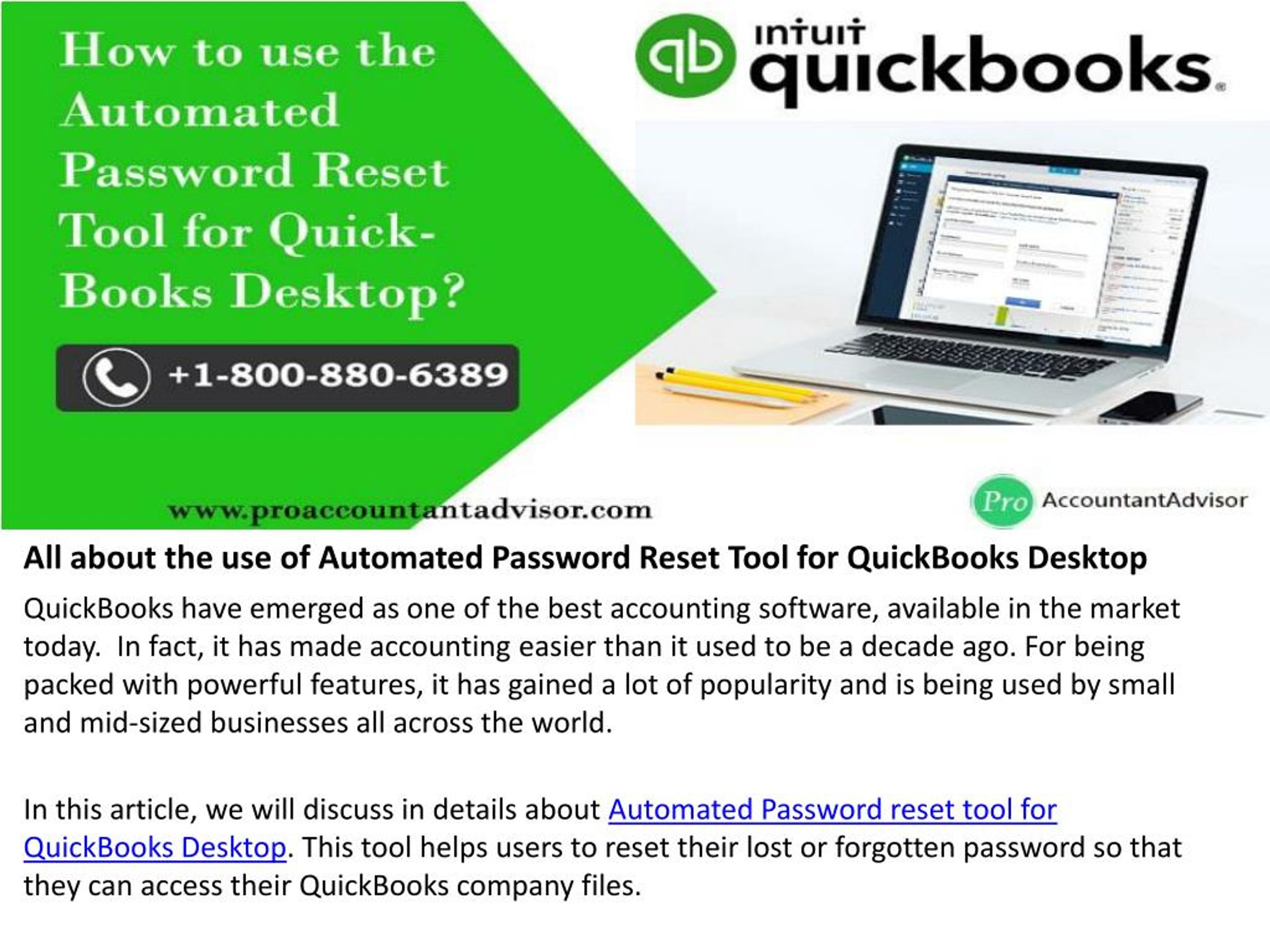 PPT Use Automated Password Reset Tool for QuickBooks Desktop [Pro