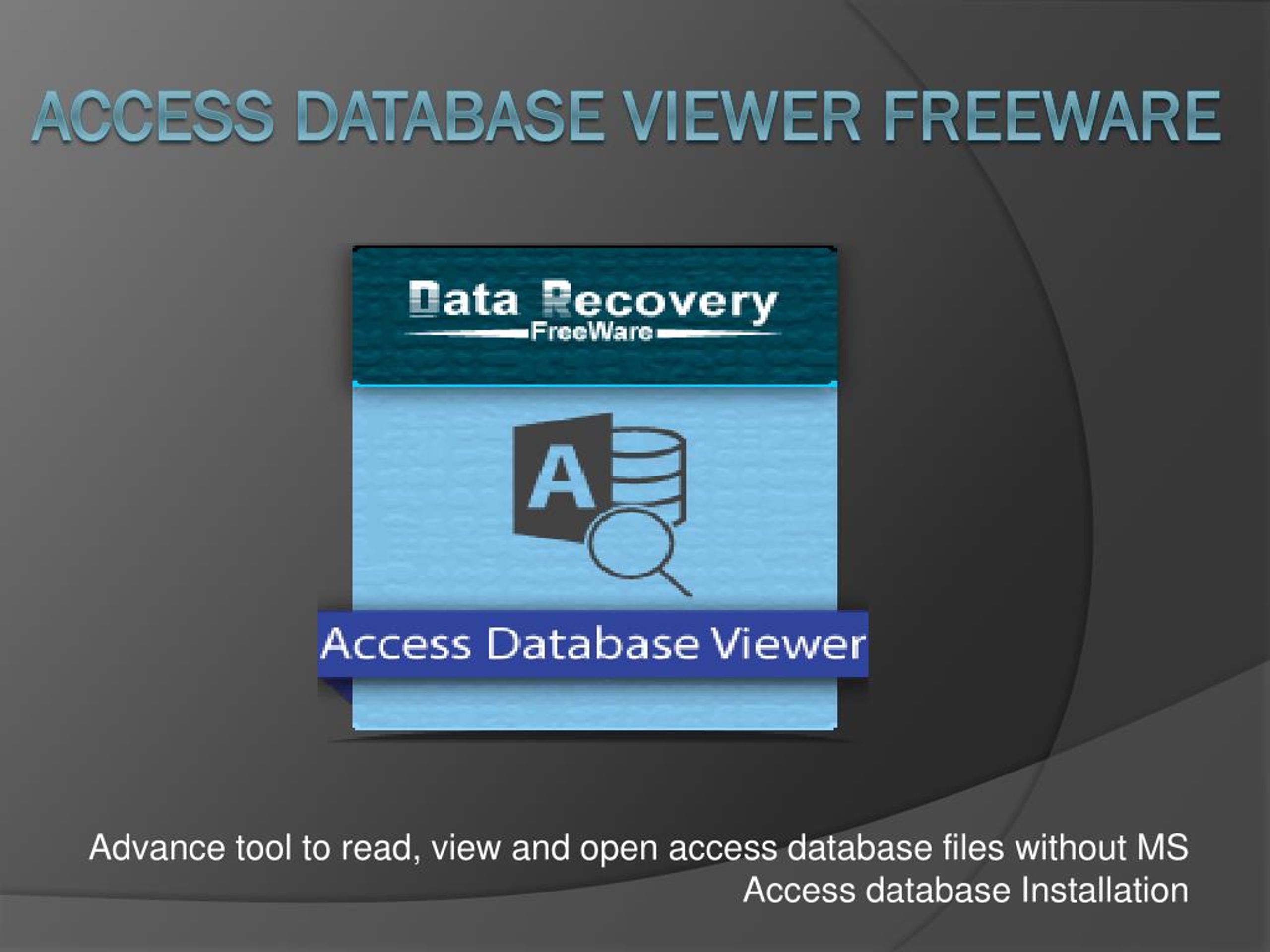 PPT Access Database Viewer PowerPoint Presentation, free download