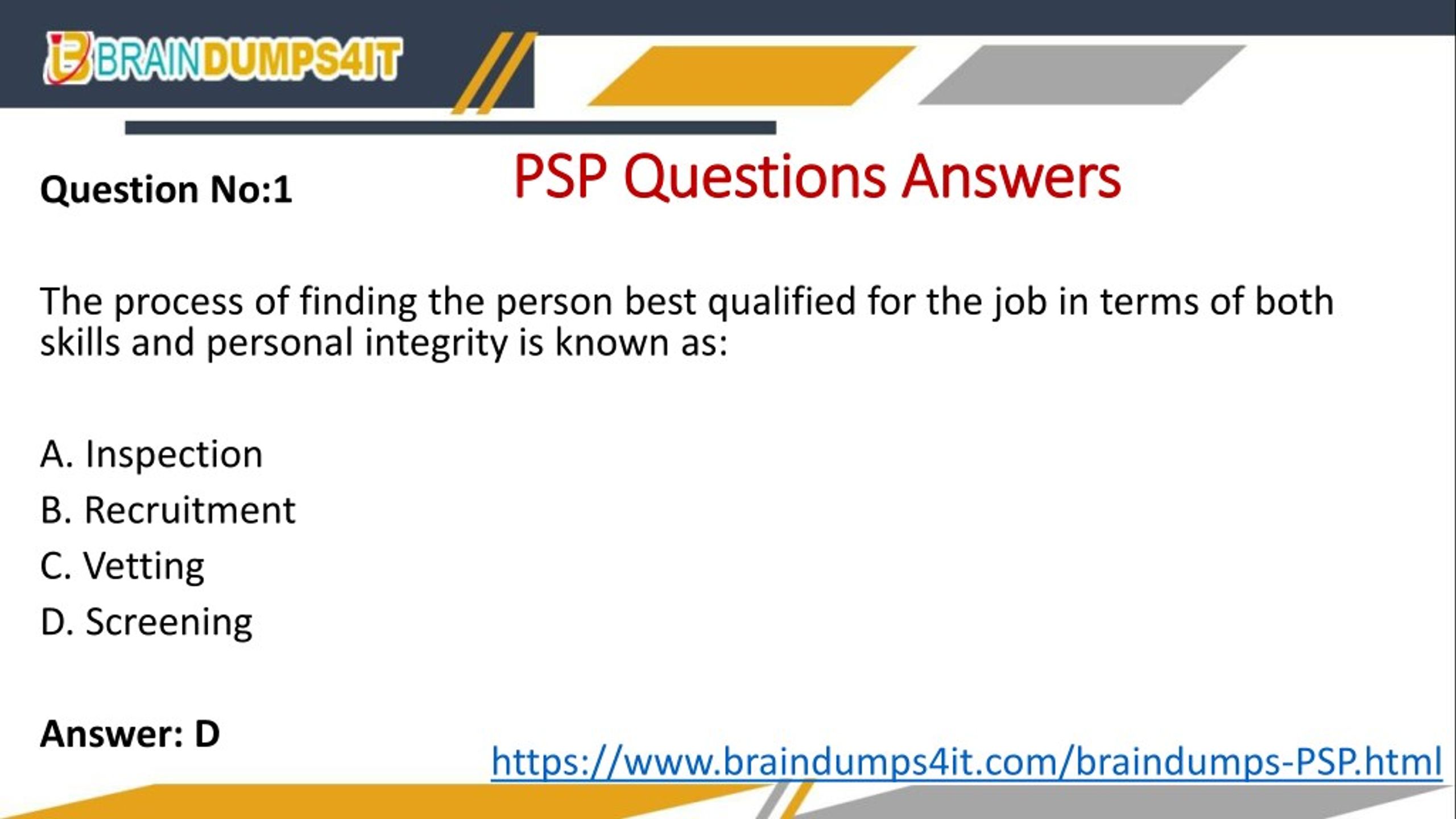 PPT PSP Questions Answers PowerPoint Presentation, free download ID