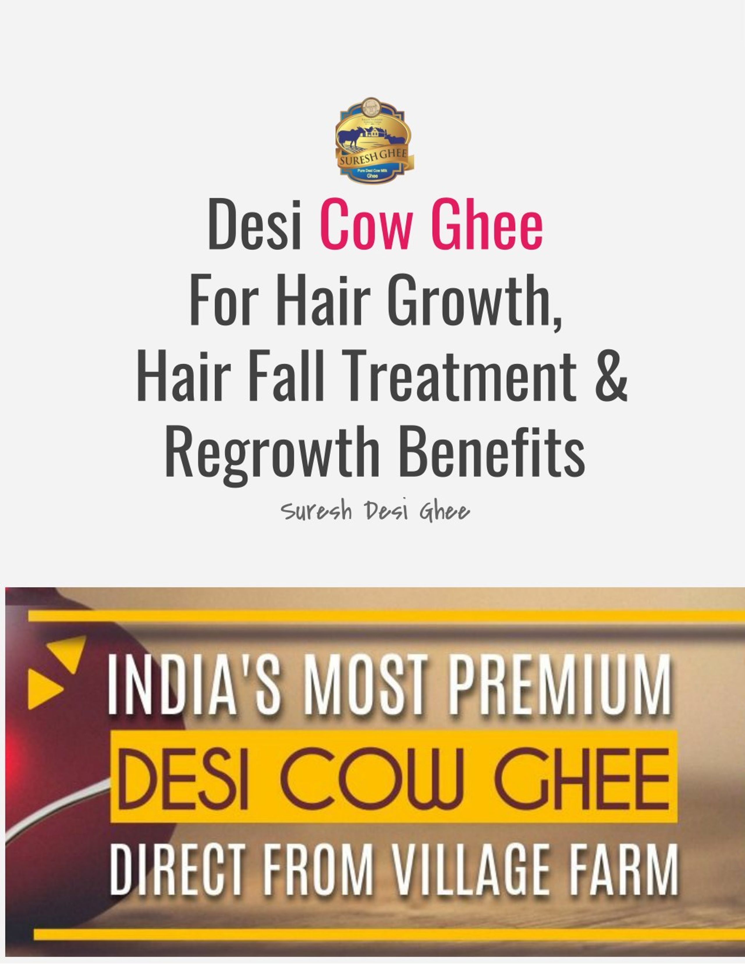 PPT Desi Cow Ghee For Hair Growth, Hair Fall Treatment & Regrowth