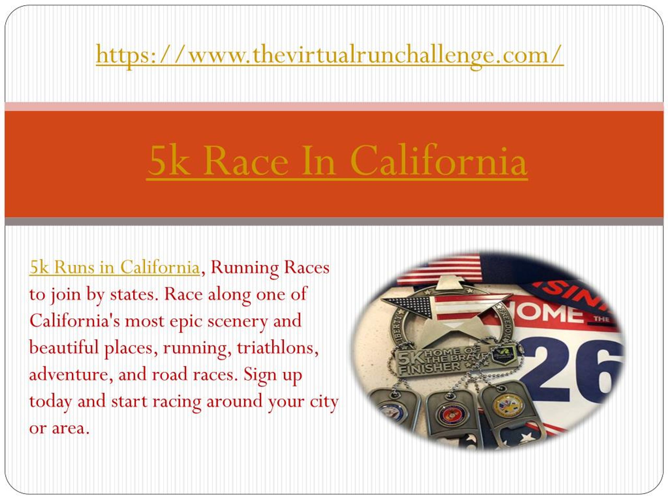 PPT Virtual 5k Races with Medals PowerPoint Presentation, free download ID8044843