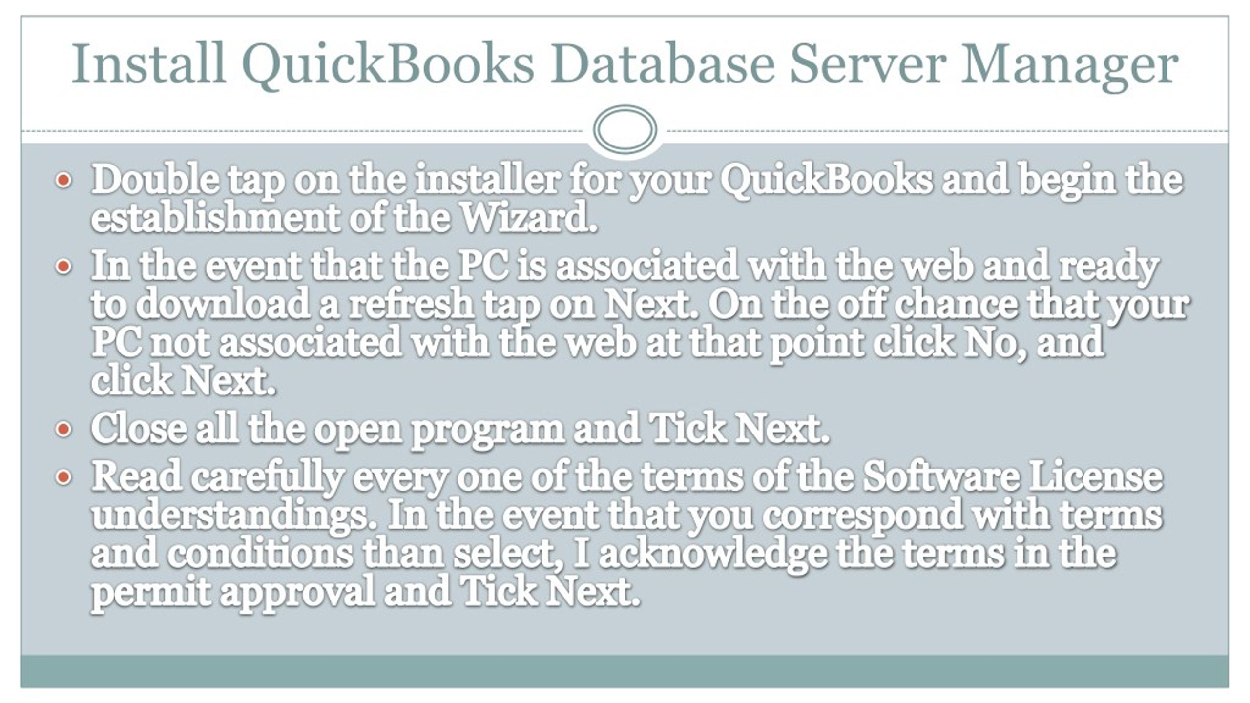 PPT Set Up QuickBooks Database Server Manager PowerPoint Presentation