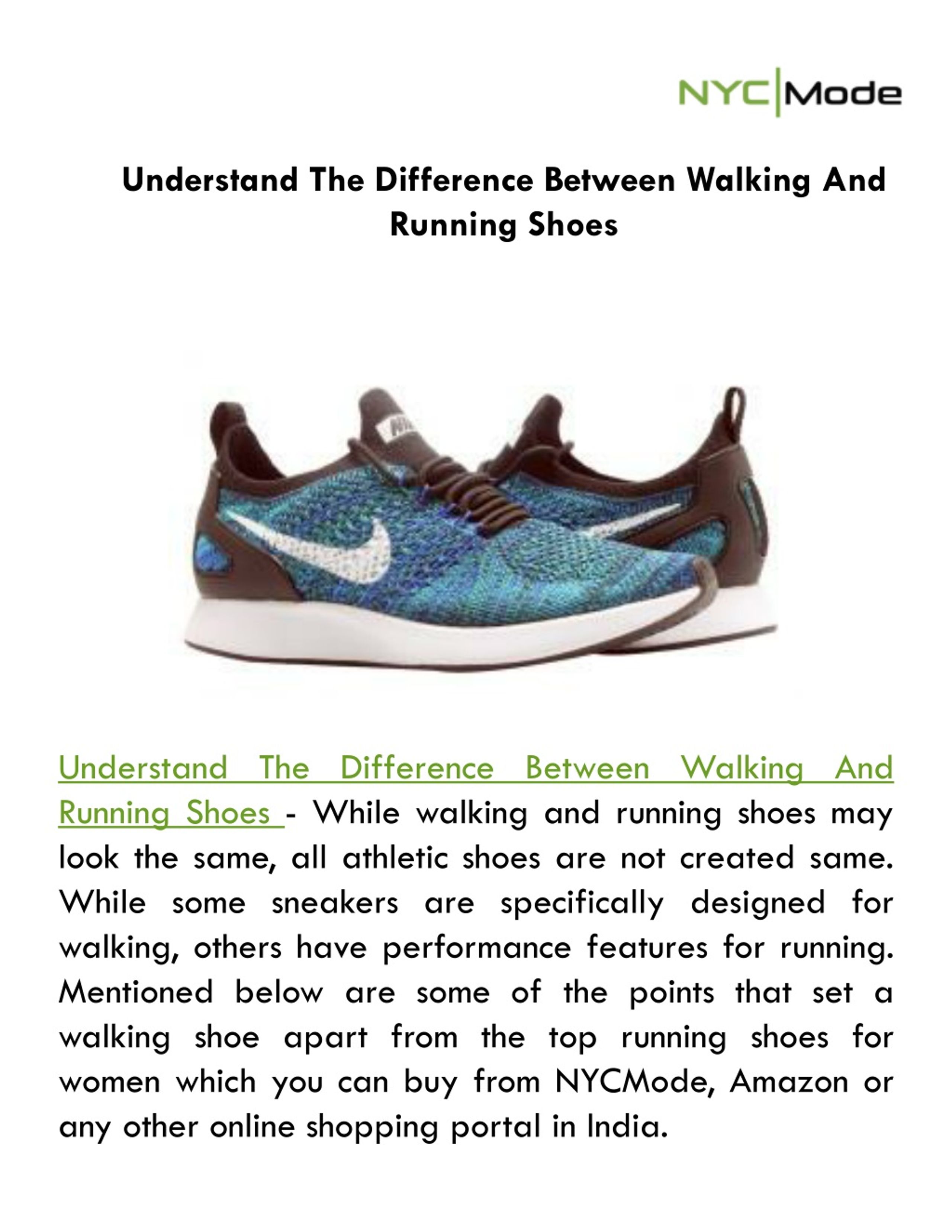 PPT Understand The Difference Between Walking And Running Shoes