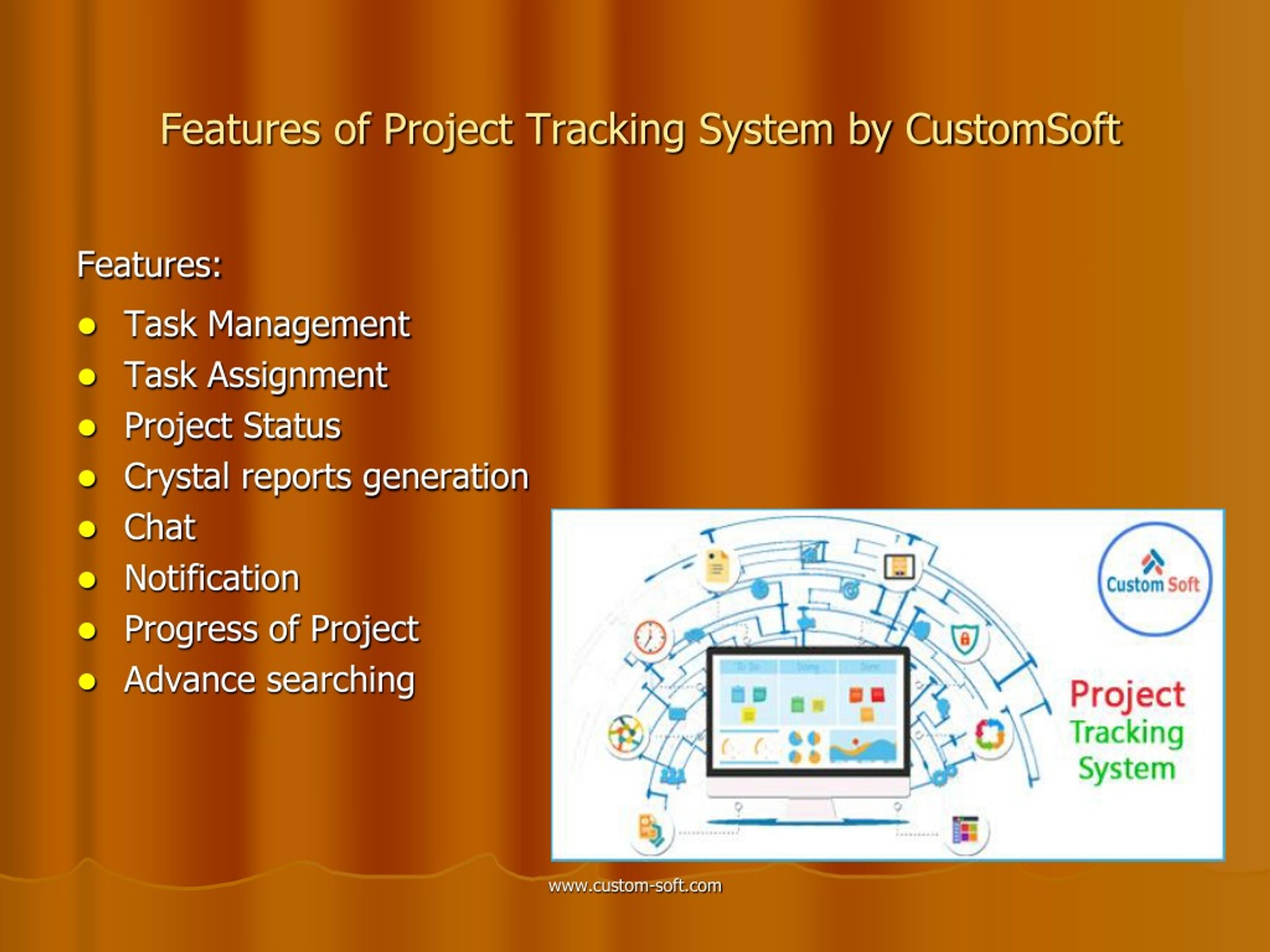 PPT Customized Project Tracking System by CustomSoft PowerPoint