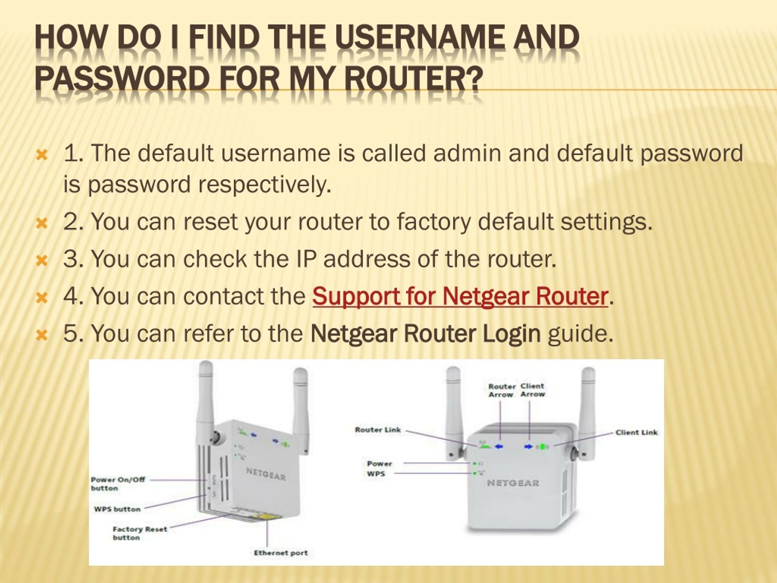 PPT Password Recovery Guide And How To Reset Your Netgear WiFi Router