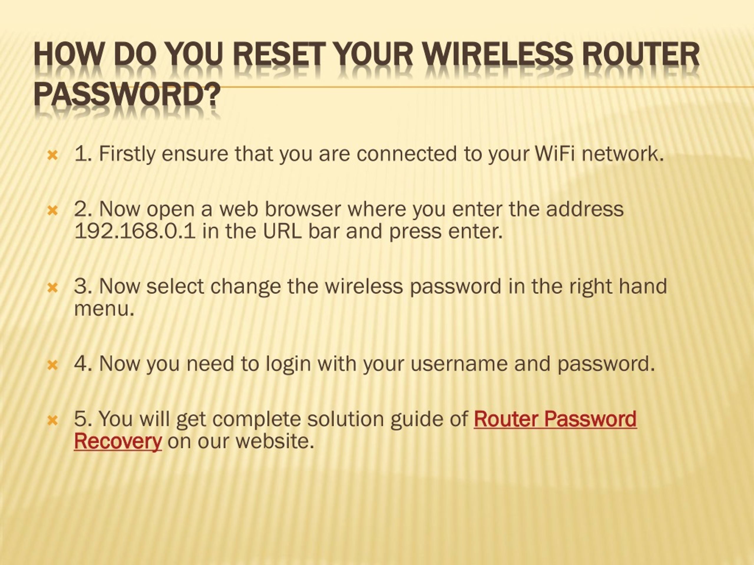 PPT Password Recovery Guide And How To Reset Your Netgear WiFi Router