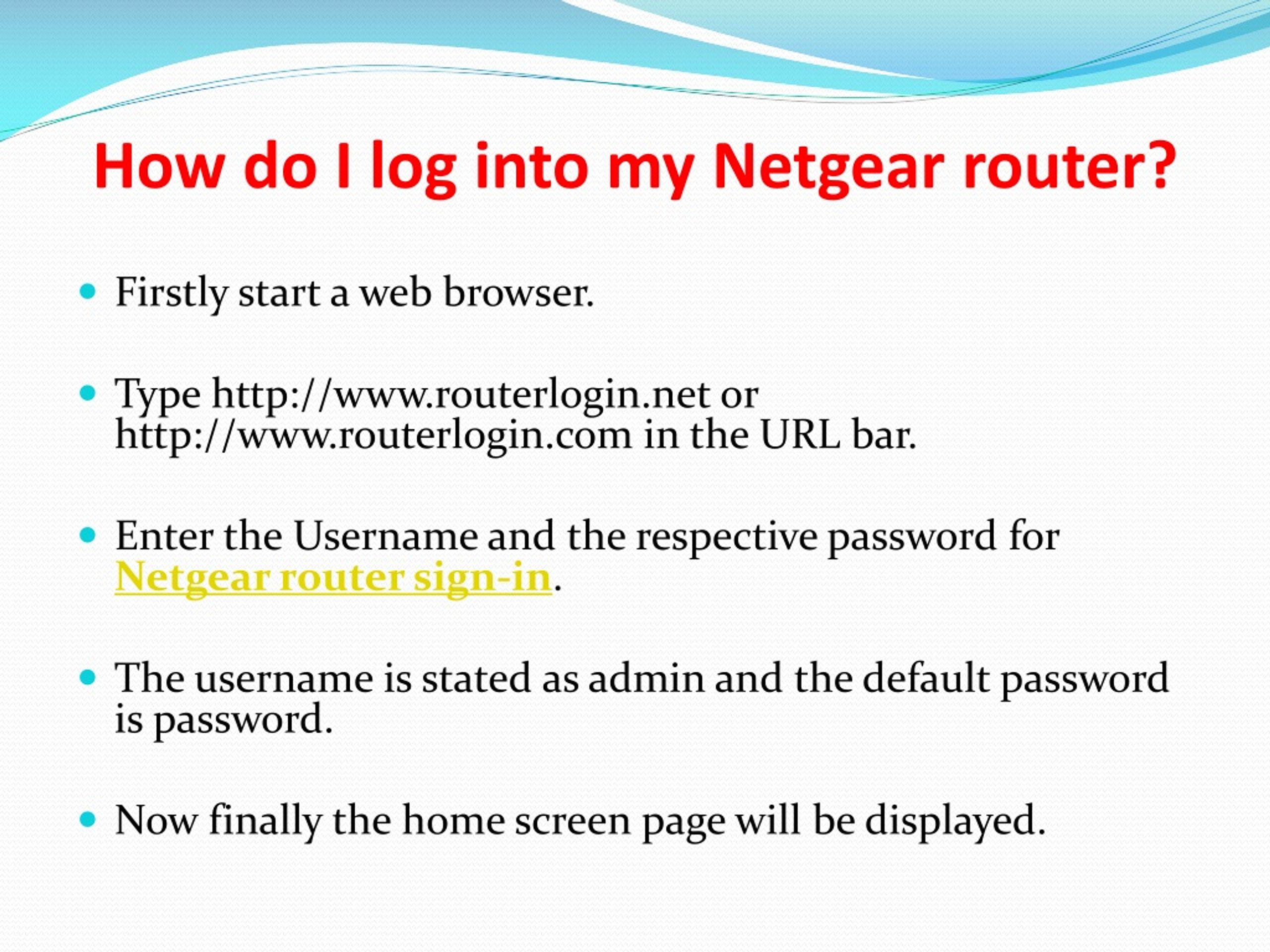 PPT All About The Login And Support Service Of Netgear WiFi Routers