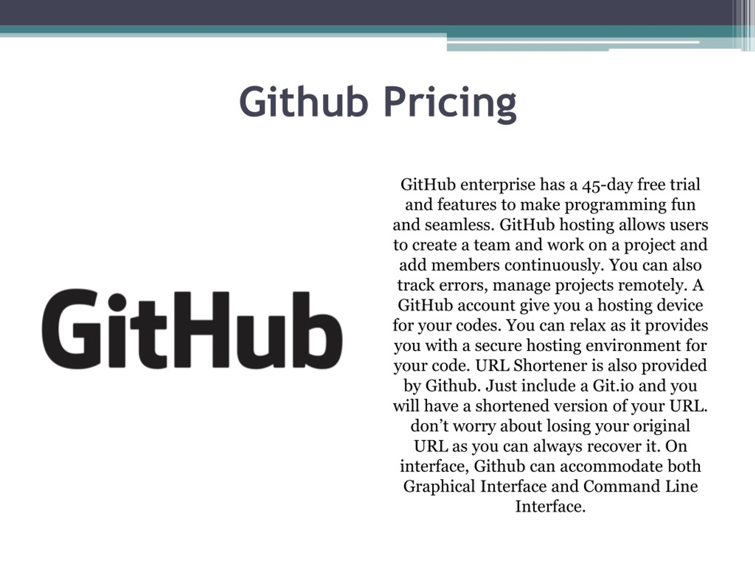 PPT GitHub Hosting Plans PowerPoint Presentation, free download ID