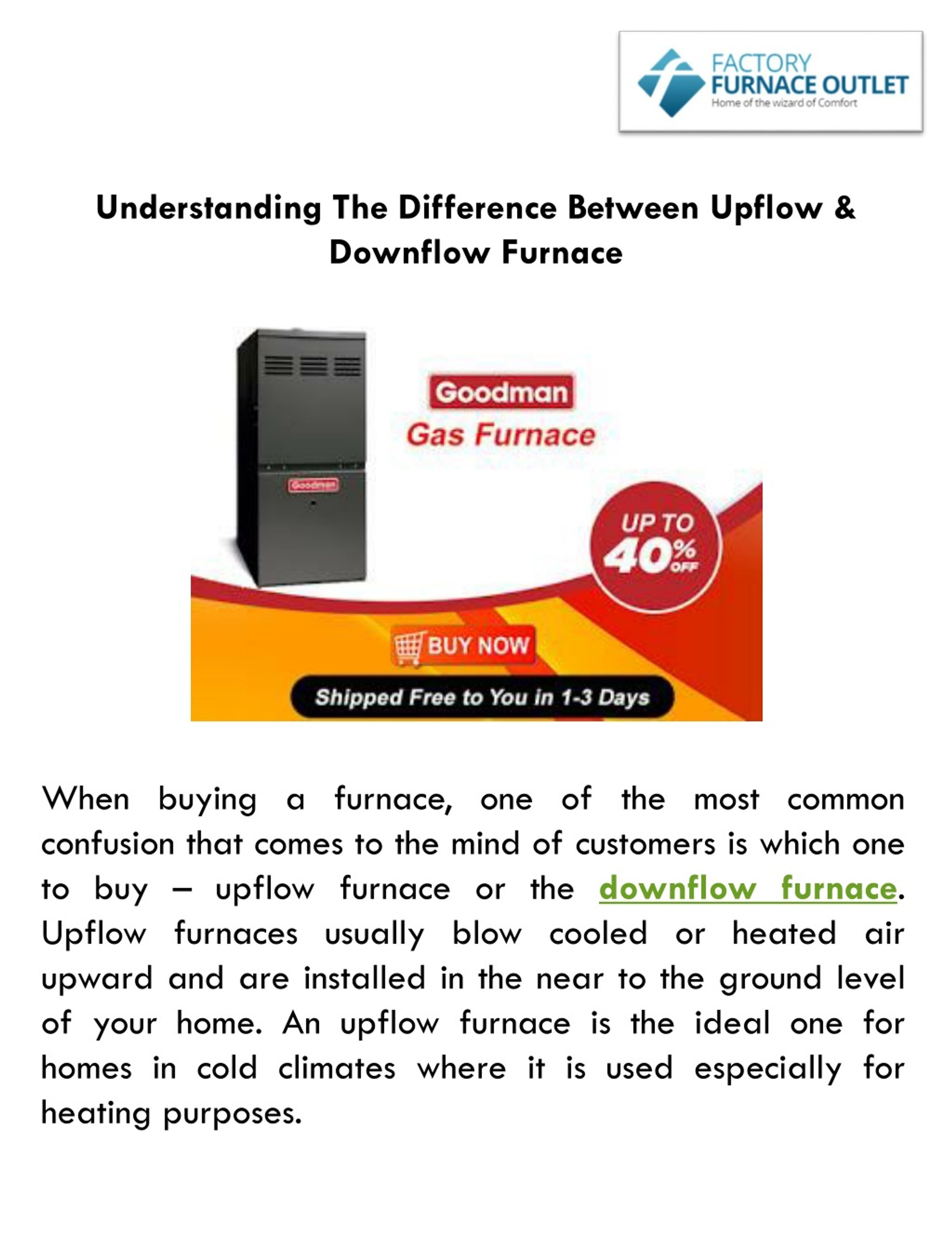 PPT Understanding The Difference Between Upflow & Downflow Furnace